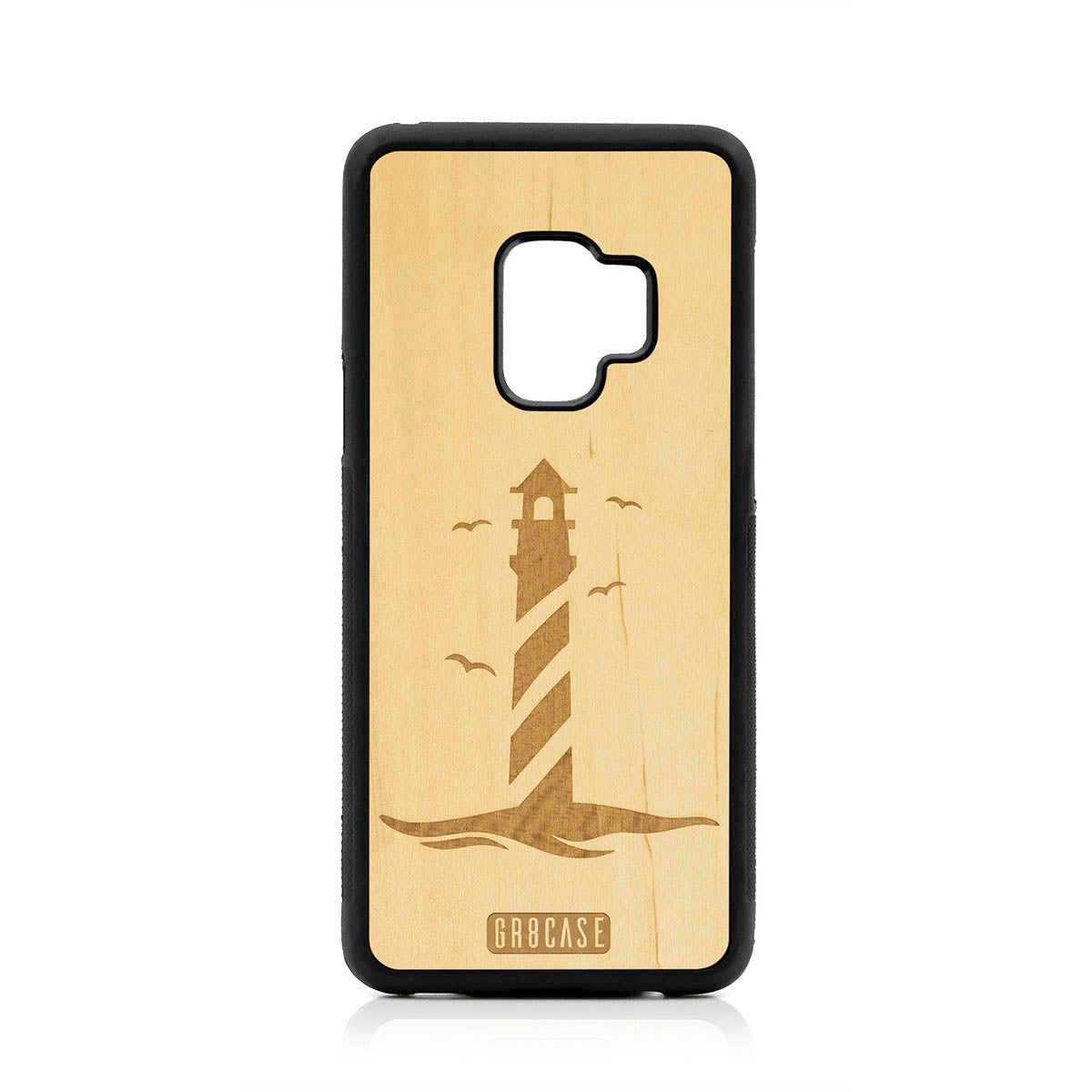 Lighthouse Design Wood Case For Samsung Galaxy S9