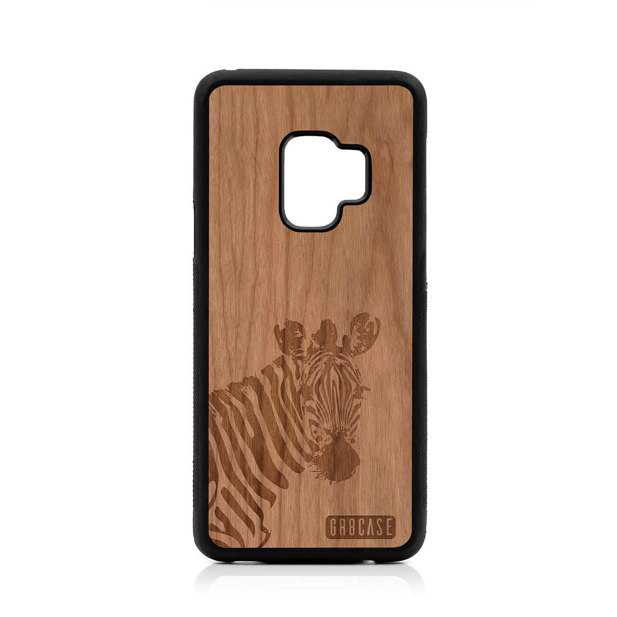 Lookout Zebra Design Wood Case For Samsung Galaxy S9