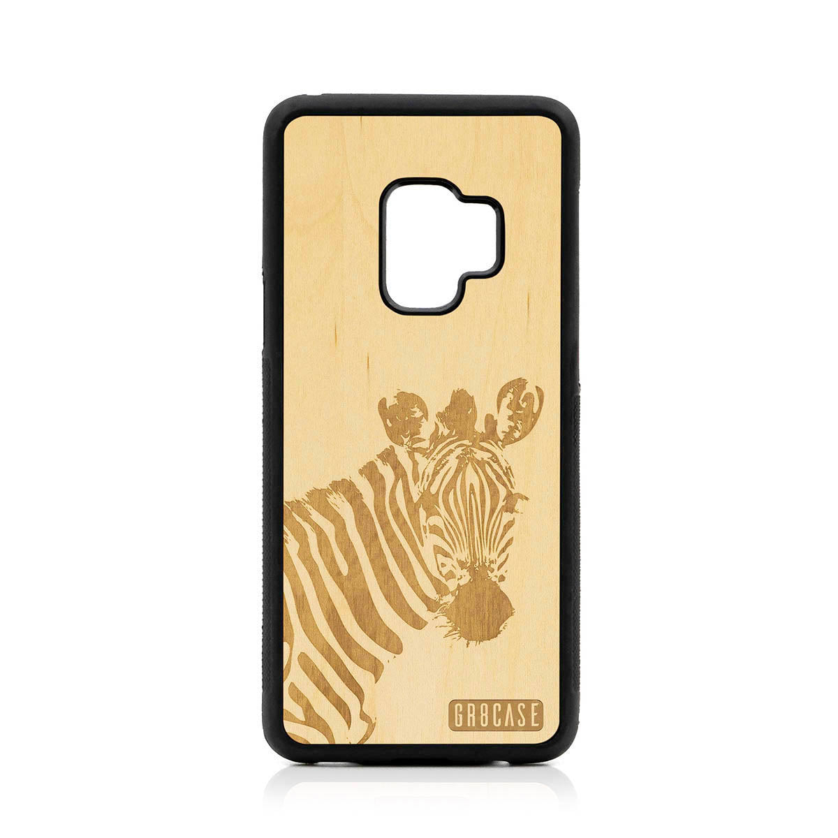 Lookout Zebra Design Wood Case For Samsung Galaxy S9