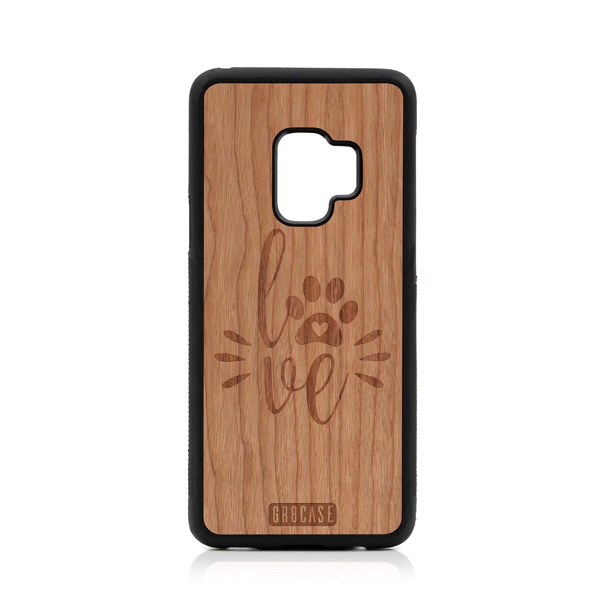 Paw Love Design Wood Case Samsung Galaxy S9 by GR8CASE