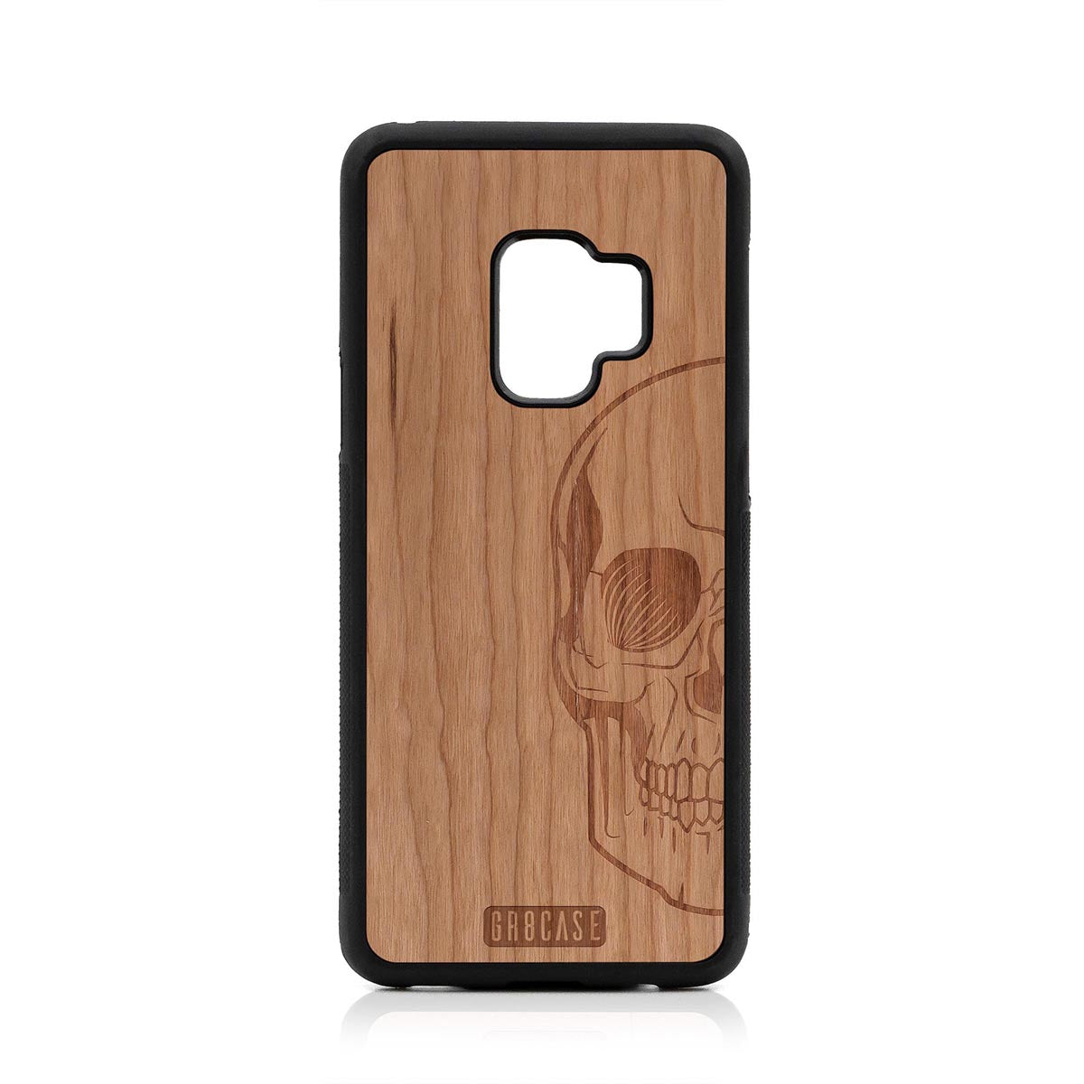 Half Skull Design Wood Case Samsung Galaxy S9 by GR8CASE