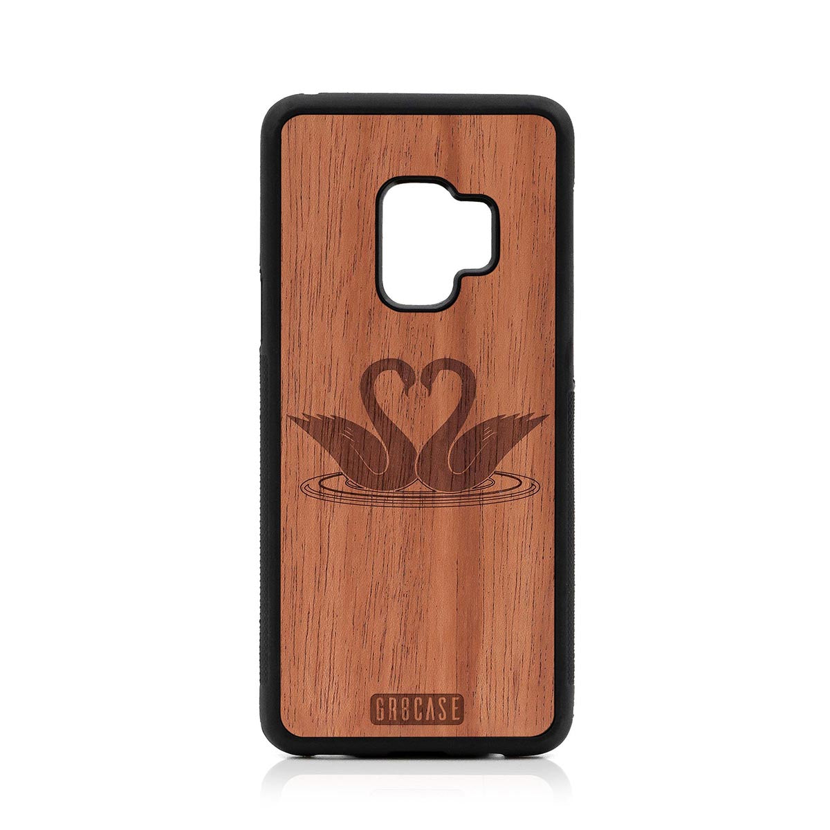 Swans Design Wood Case Samsung Galaxy S9