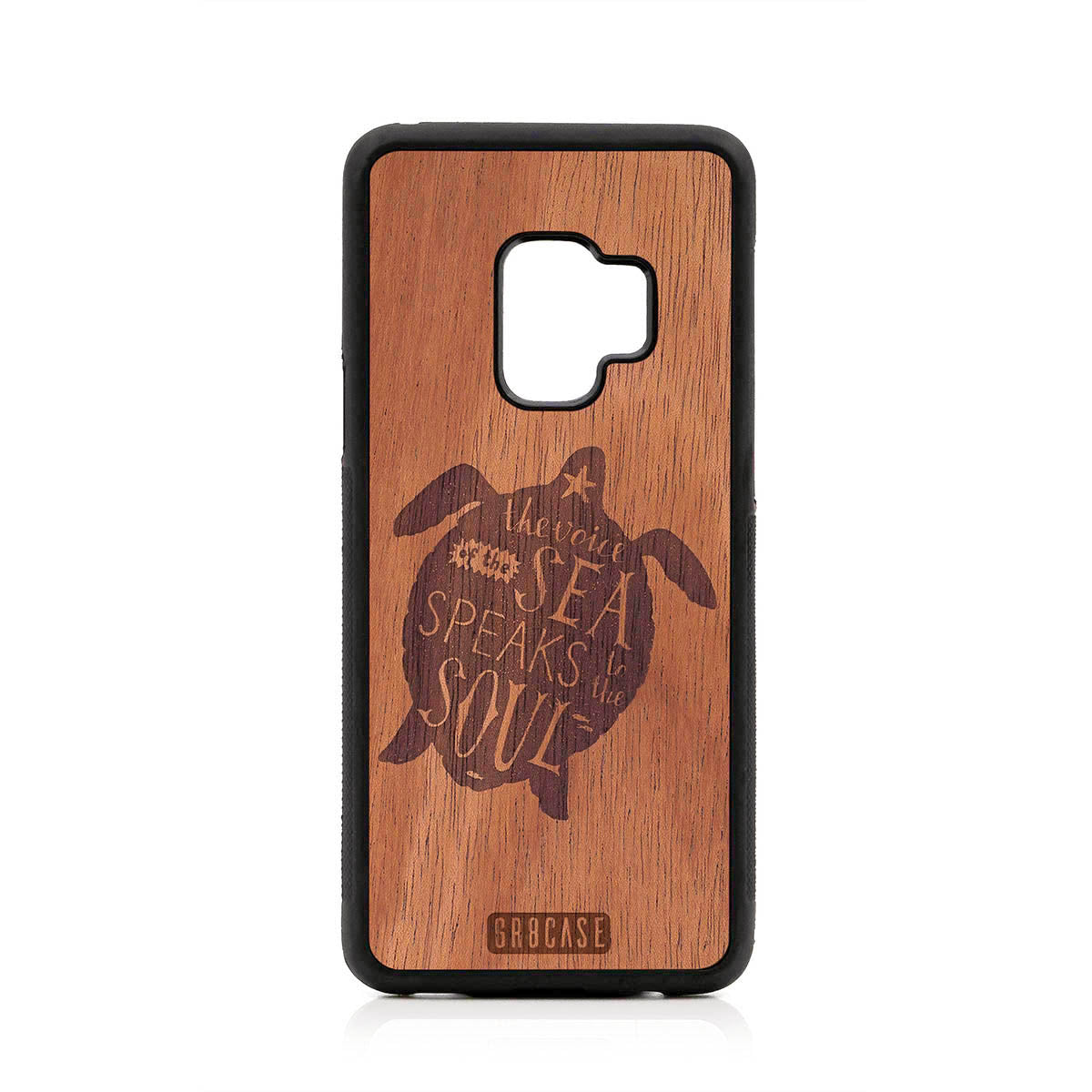 The Voice Of The Sea Speaks To The Soul (Turtle) Design Wood Case For Samsung Galaxy S9