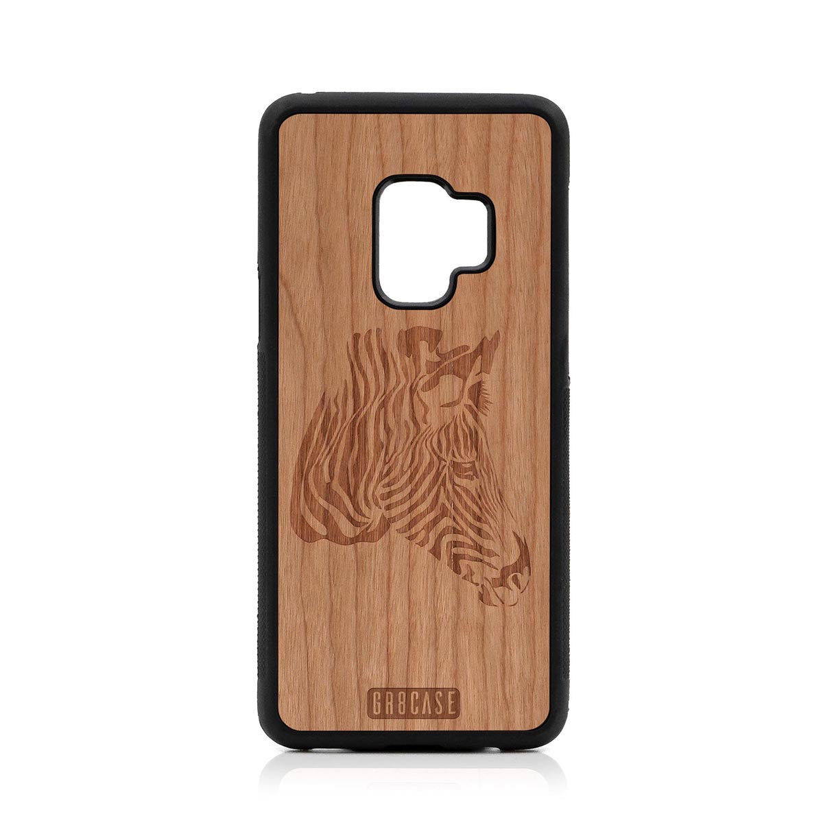 Zebra Design Wood Case For Samsung Galaxy S9