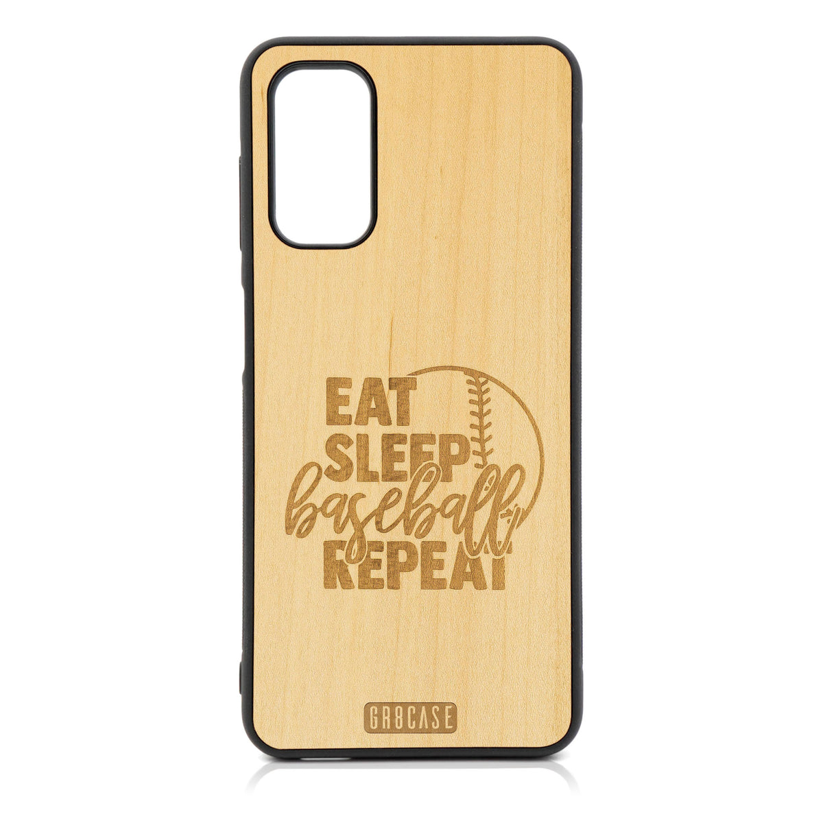 Eat Sleep Baseball Repeat Design Wood Case For Galaxy A13 5G