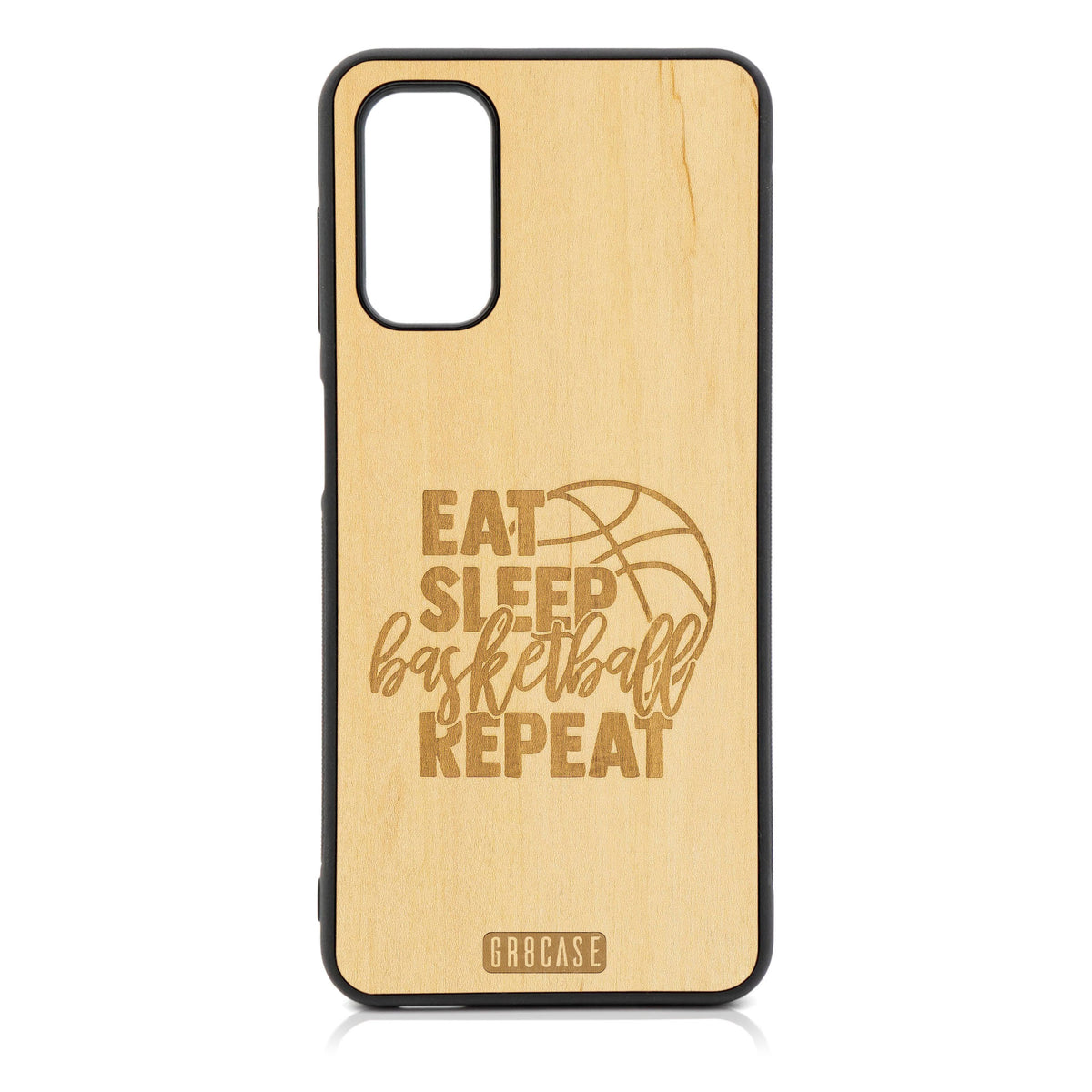 Eat Sleep Basketball Repeat Design Wood Case For Galaxy A13 5G