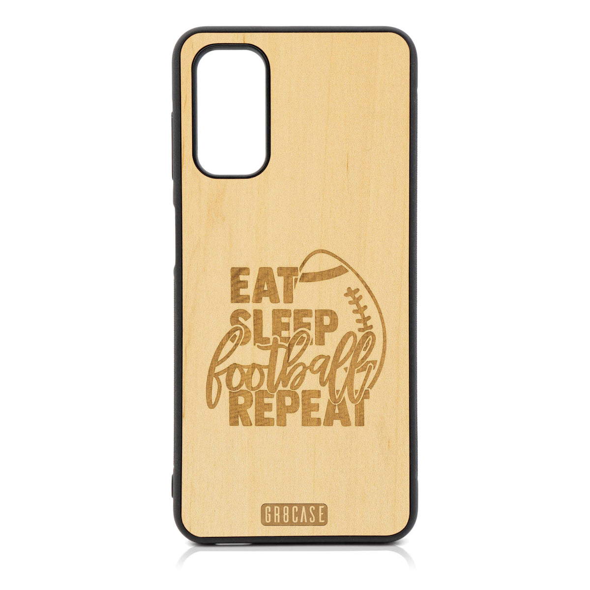 Eat Sleep Football Repeat Design Wood Case For Galaxy A13 5G