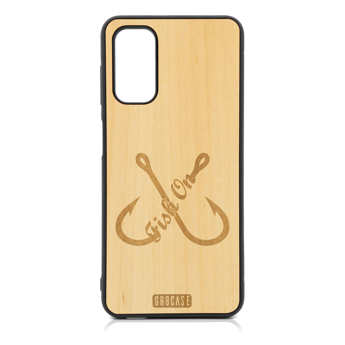 Fish On (Fish Hooks) Design Wood Case For Samsung Galaxy A13 5G