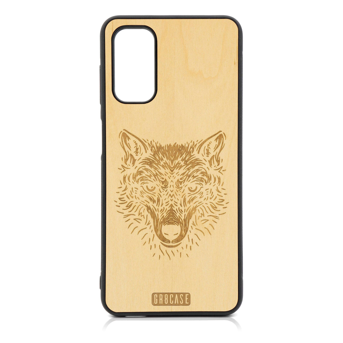 Furry Wolf Design Wood Case For Galaxy A14 5G