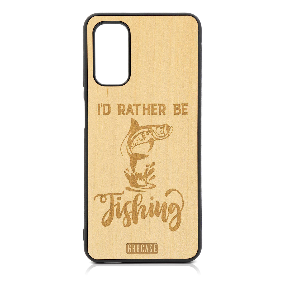 I&#39;d Rather Be Fishing Design Wood Case For Galaxy A13 5G