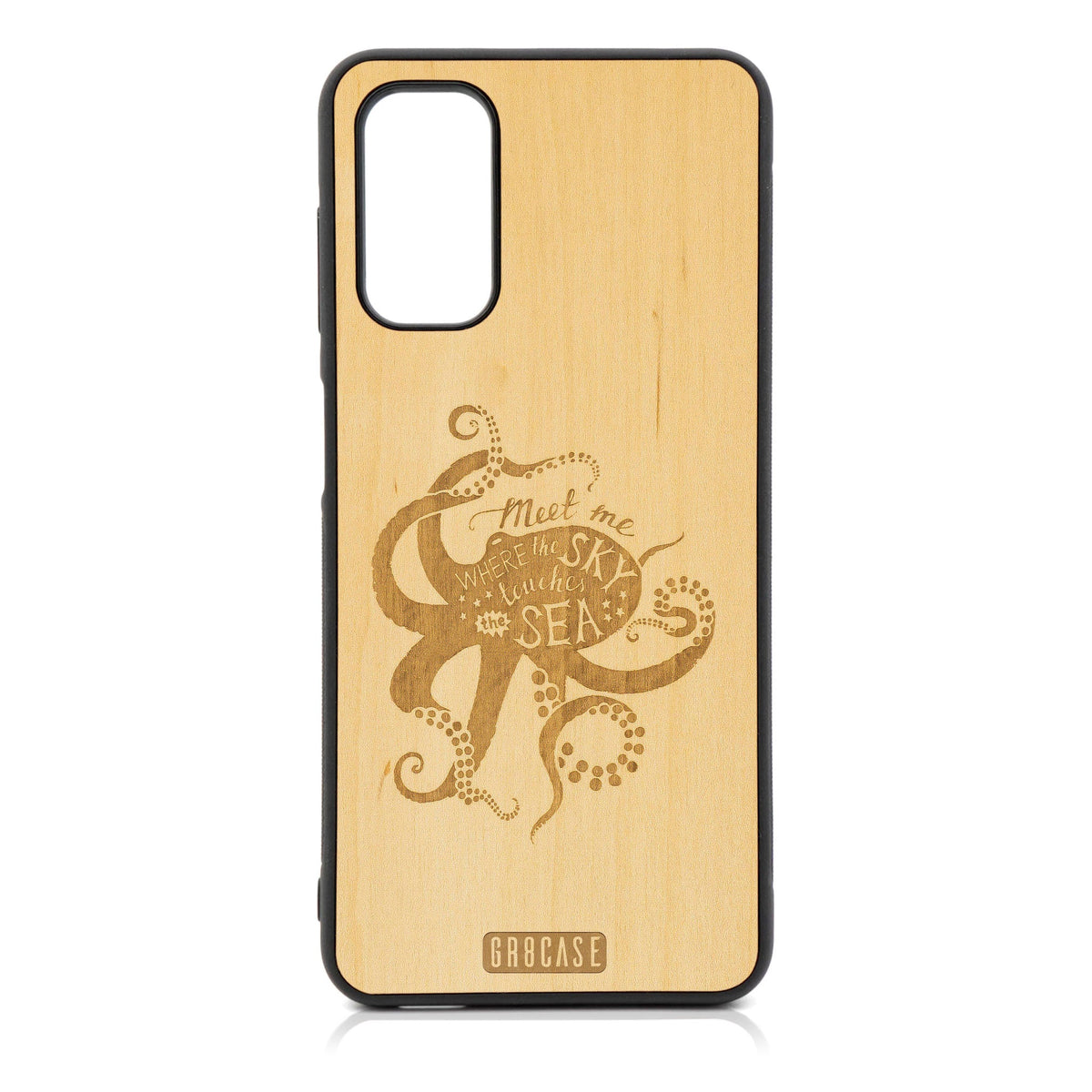 Meet Me Where The Sky Touches The Sea (Octopus) Design Wood Case For Galaxy A14 5G