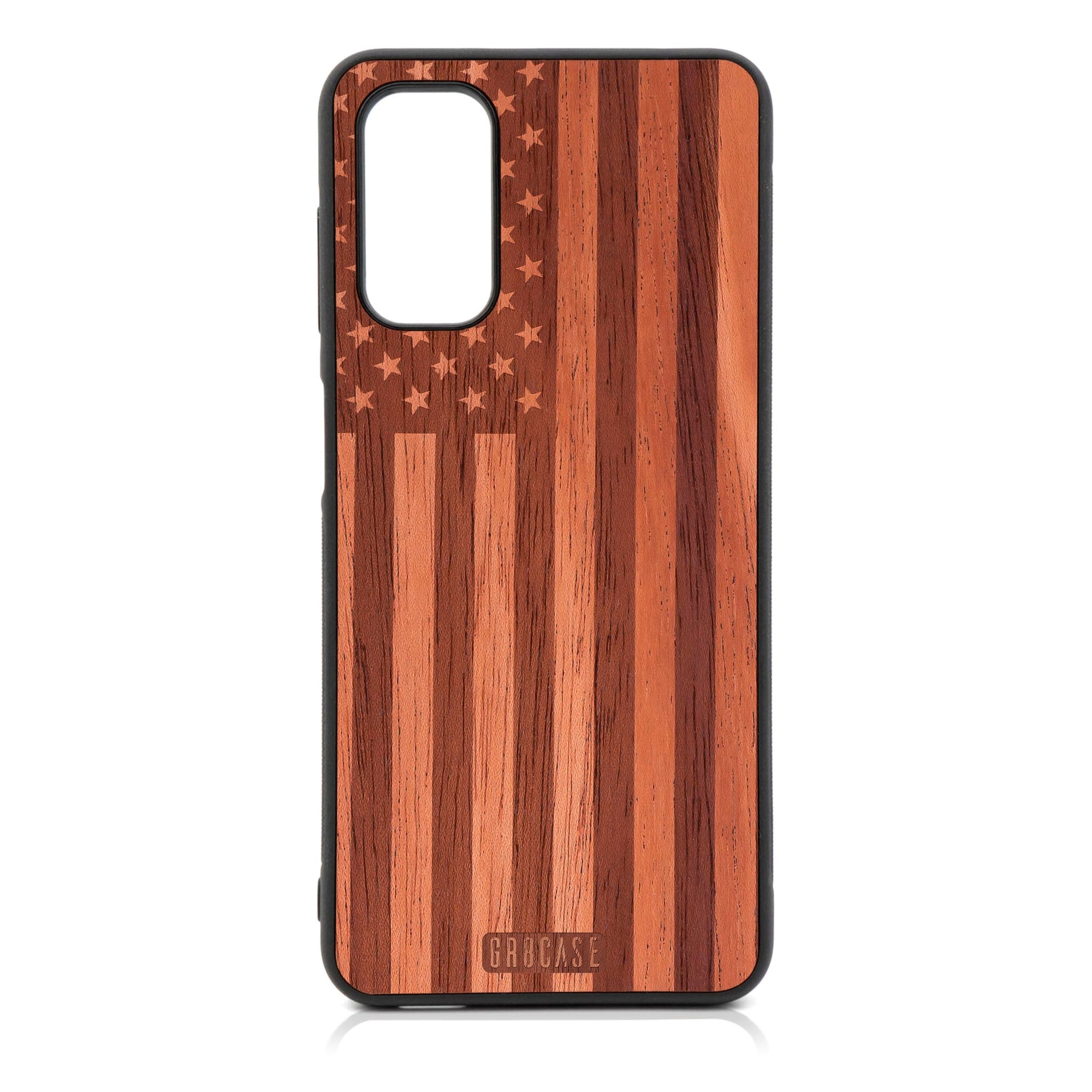 USA Flag Design Wood Case For Galaxy A14 5G