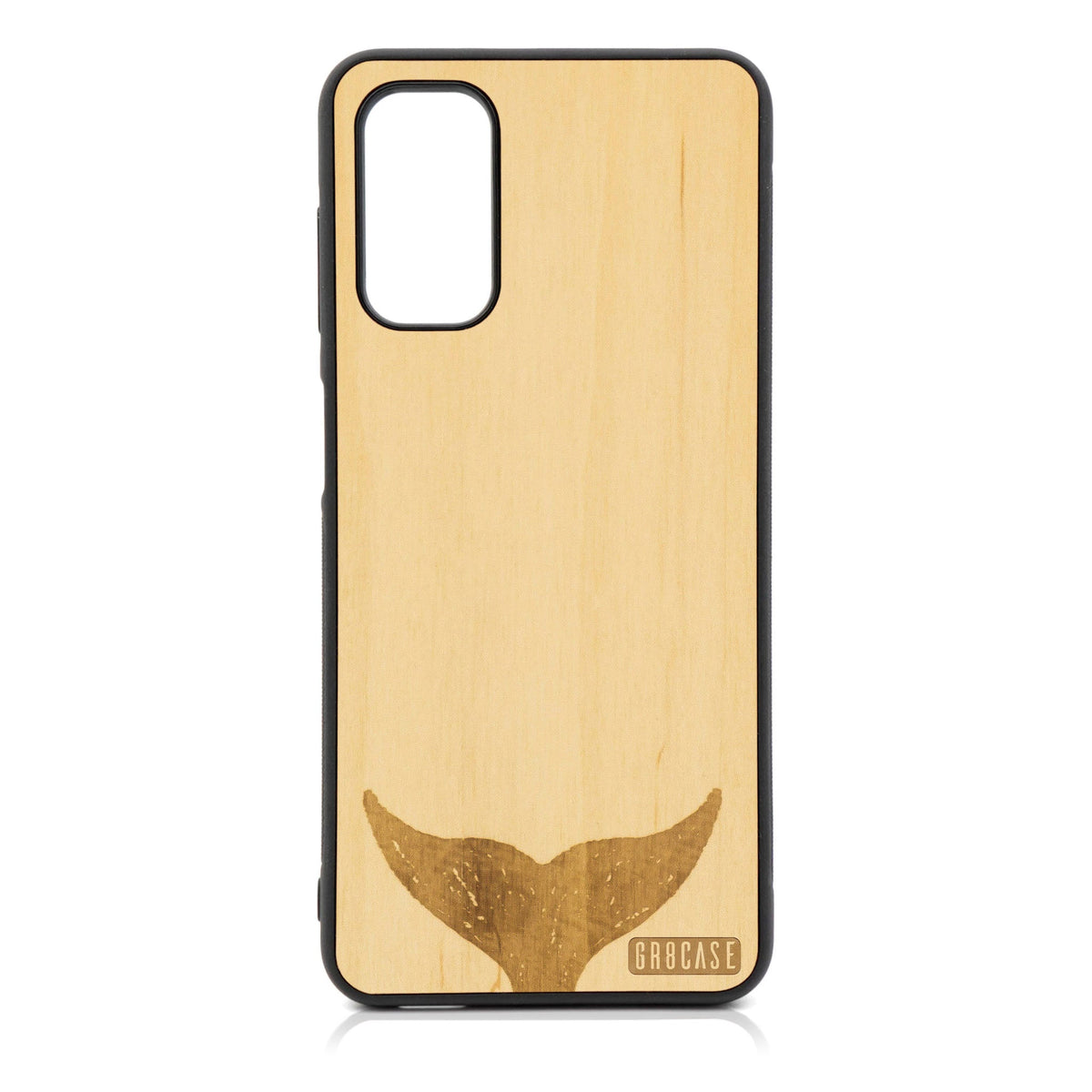 Whale Tail Design Wood Case For Galaxy A14 5G