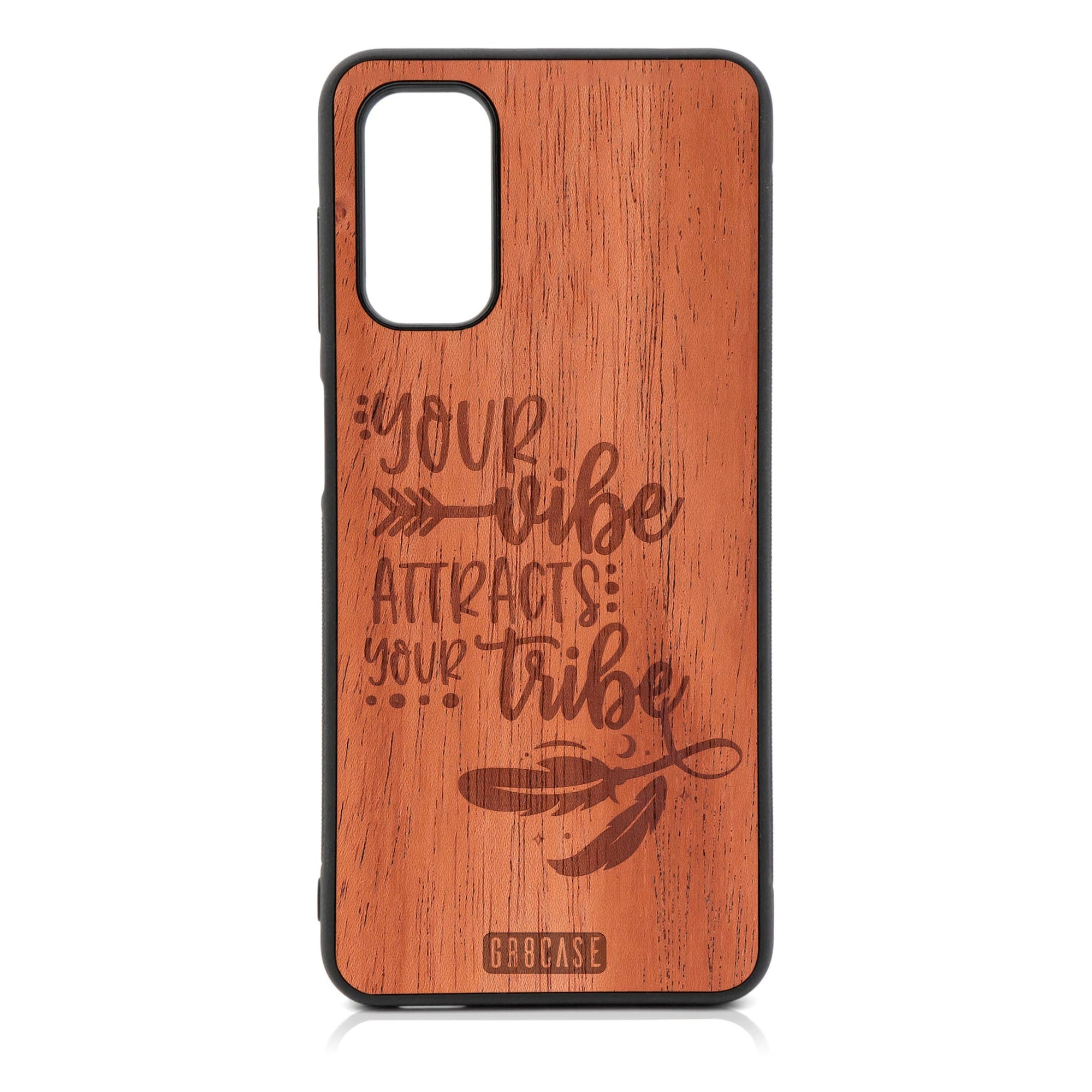 Your Vibe Attracts Your Tribe Design Wood Case For Galaxy A14 5G