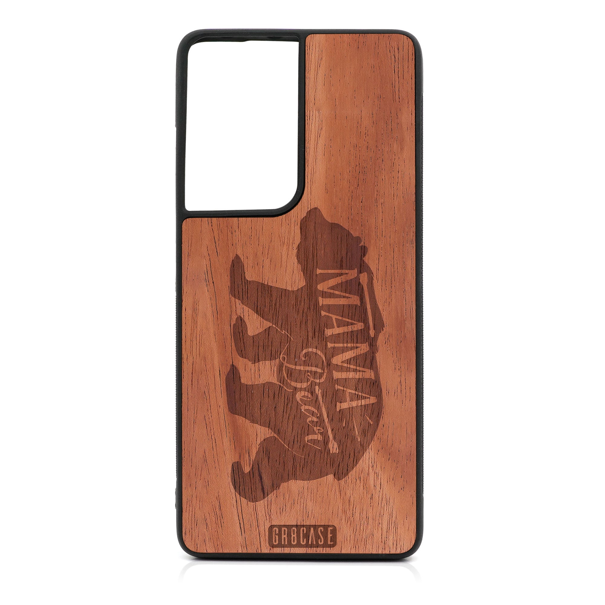 Mama Bear Design Wood Case For Samsung Galaxy S21 Ultra 5G