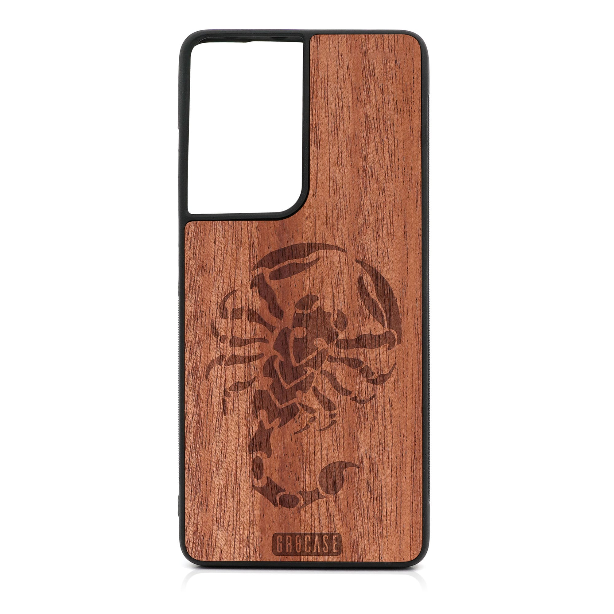 Scorpion Design Wood Case For Samsung Galaxy S21 Ultra 5G