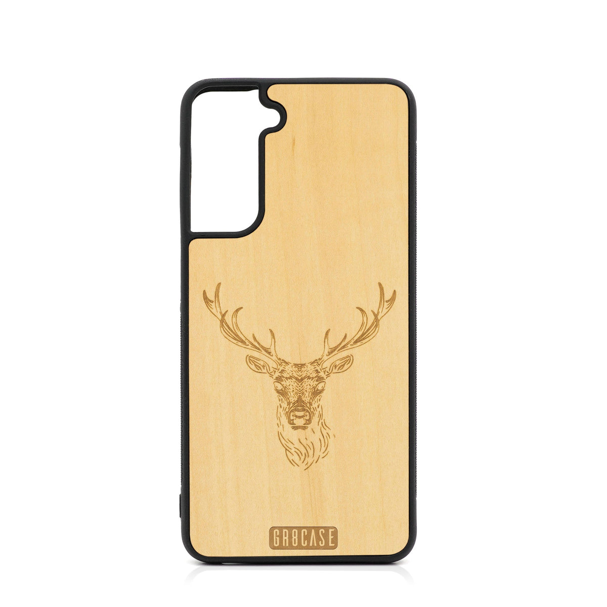 Buck Deer Design Wood Case For Samsung Galaxy S22 Plus