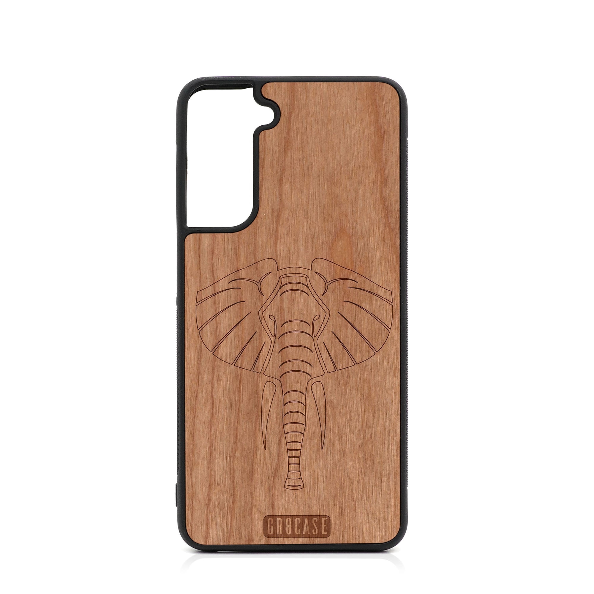 Elephant Design Wood Case For Samsung Galaxy S21 Plus 5G