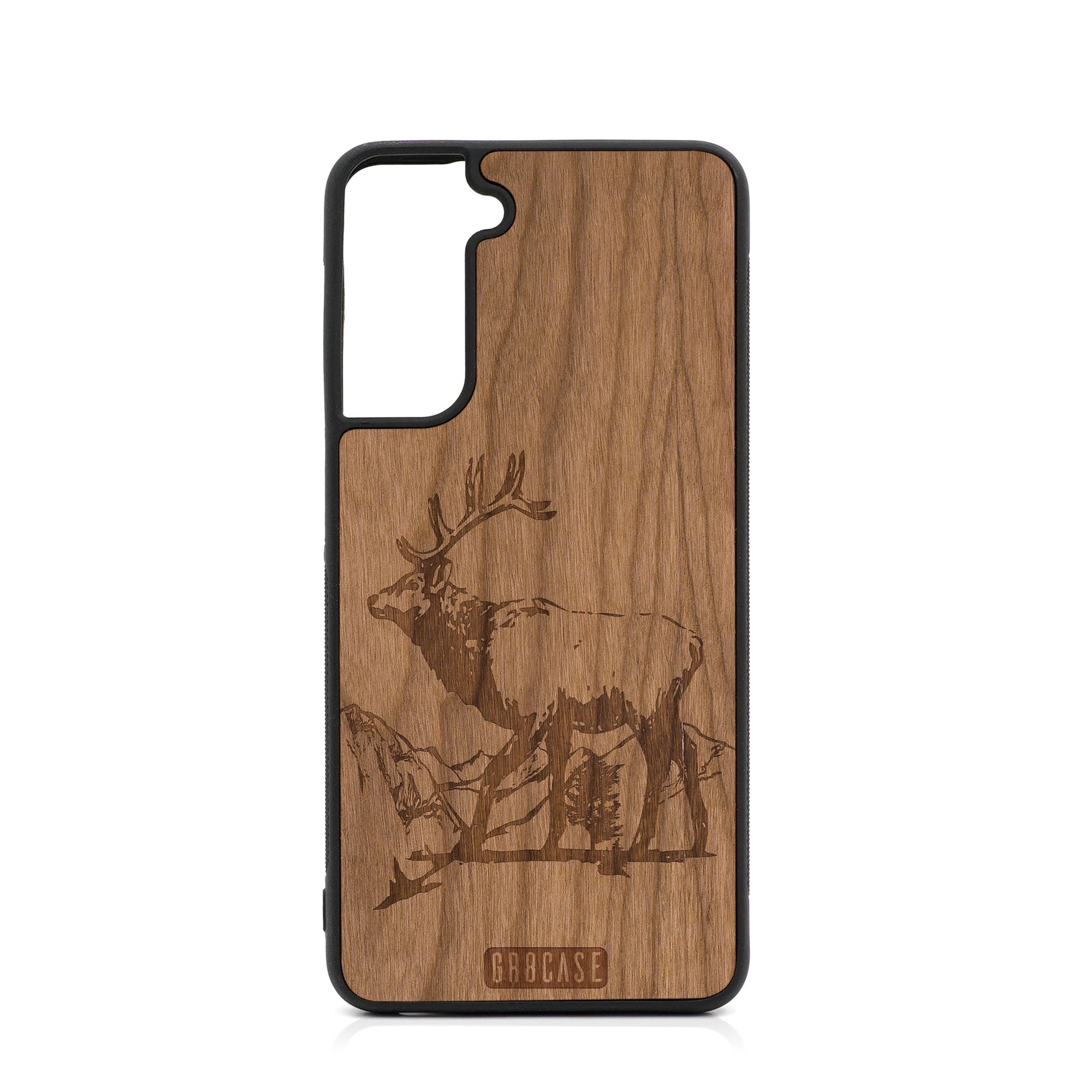 Elk Design Wood Case For Samsung Galaxy S22