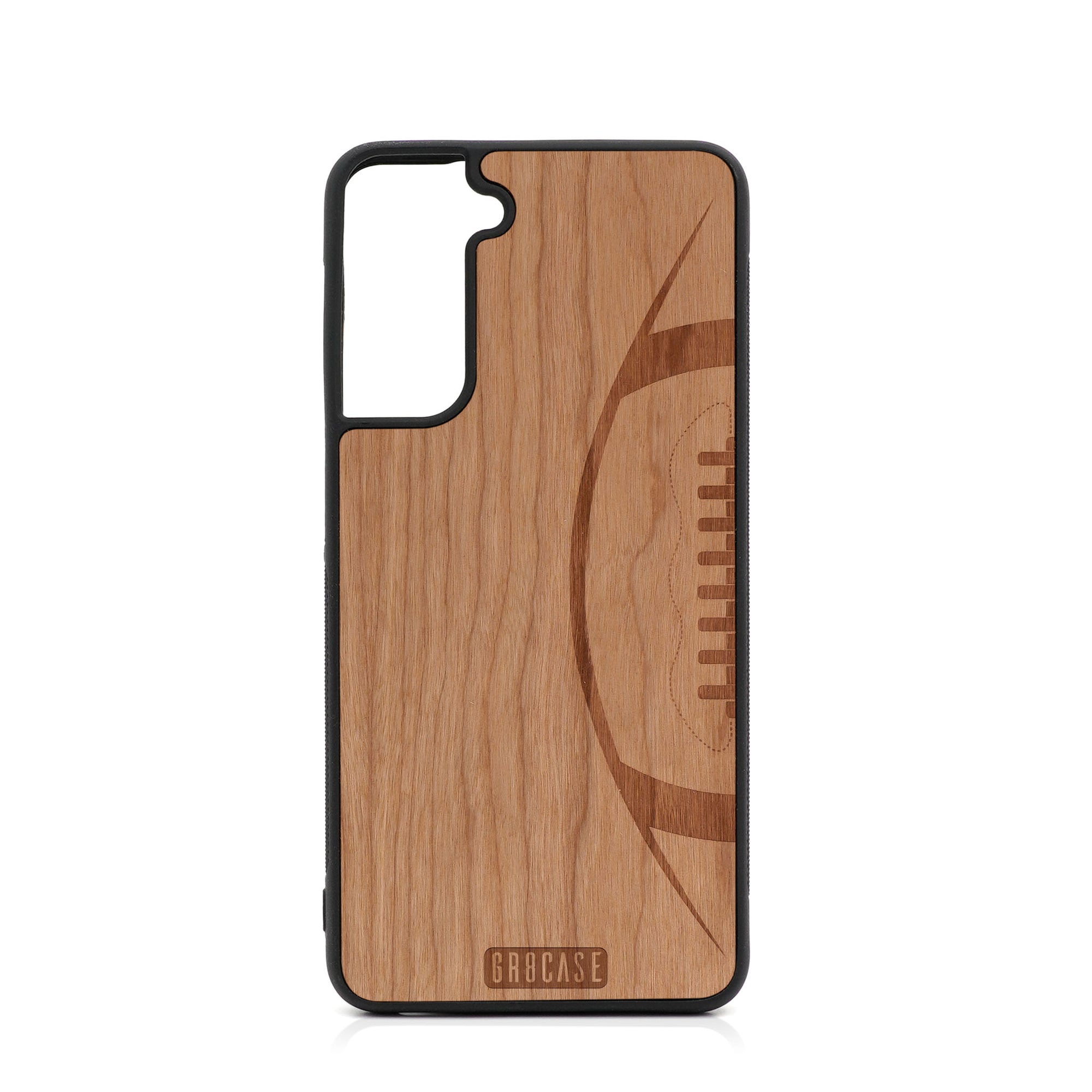 Football Design Wood Case For Samsung Galaxy S21 5G