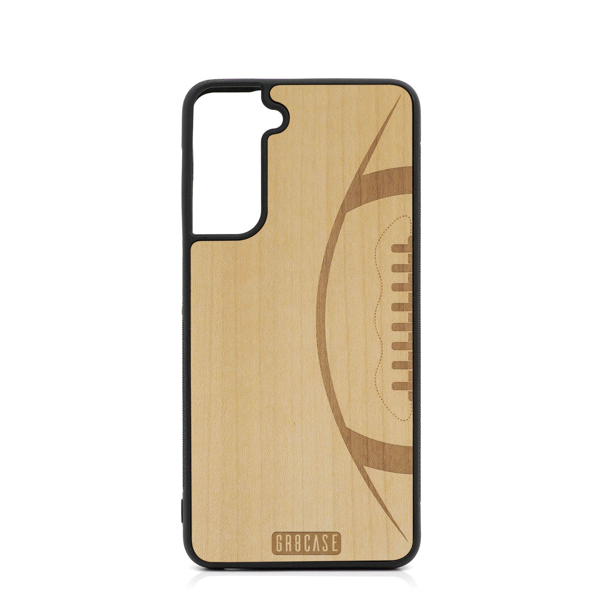 Football Design Wood Case For Samsung Galaxy S24 Plus