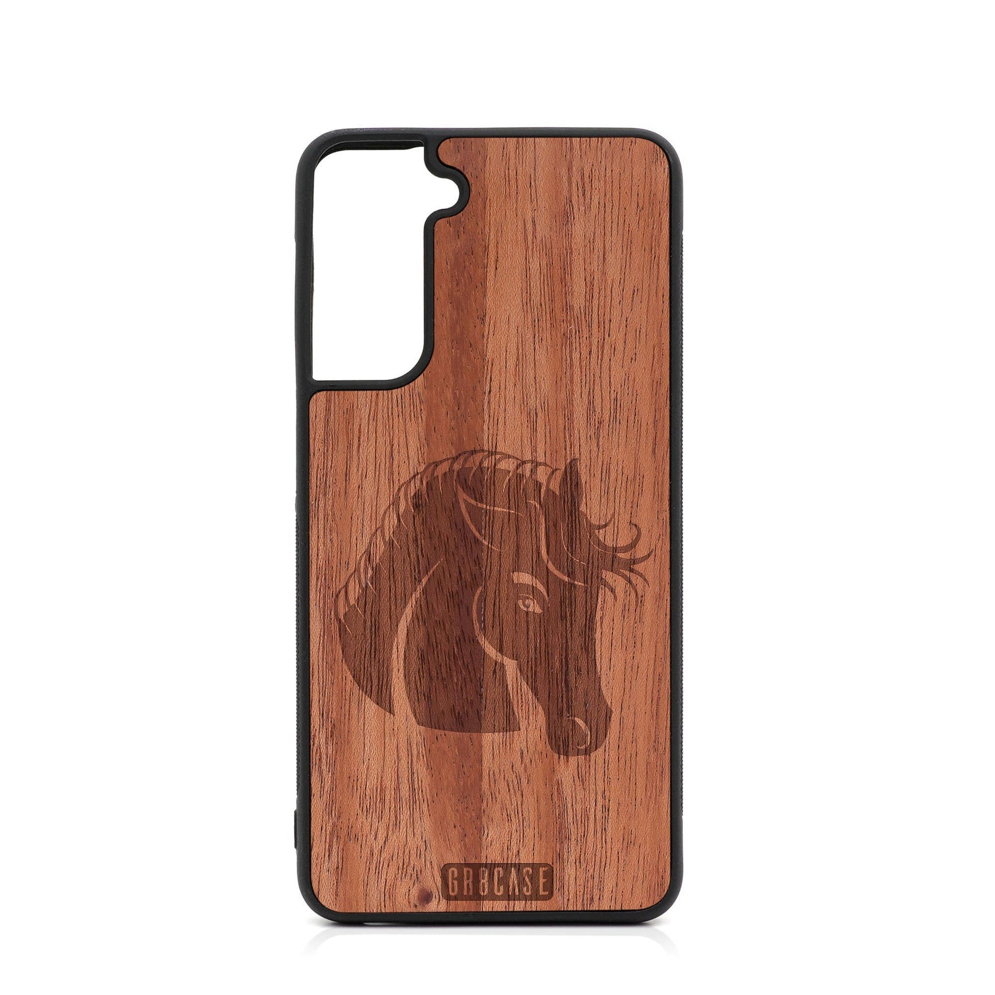 Horse Design Wood Case For Samsung Galaxy S24 5G