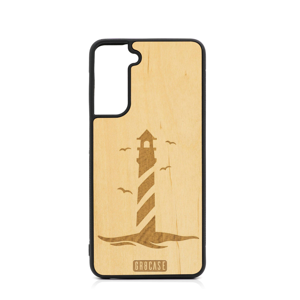Lighthouse Design Wood Case For Samsung Galaxy S24 Plus