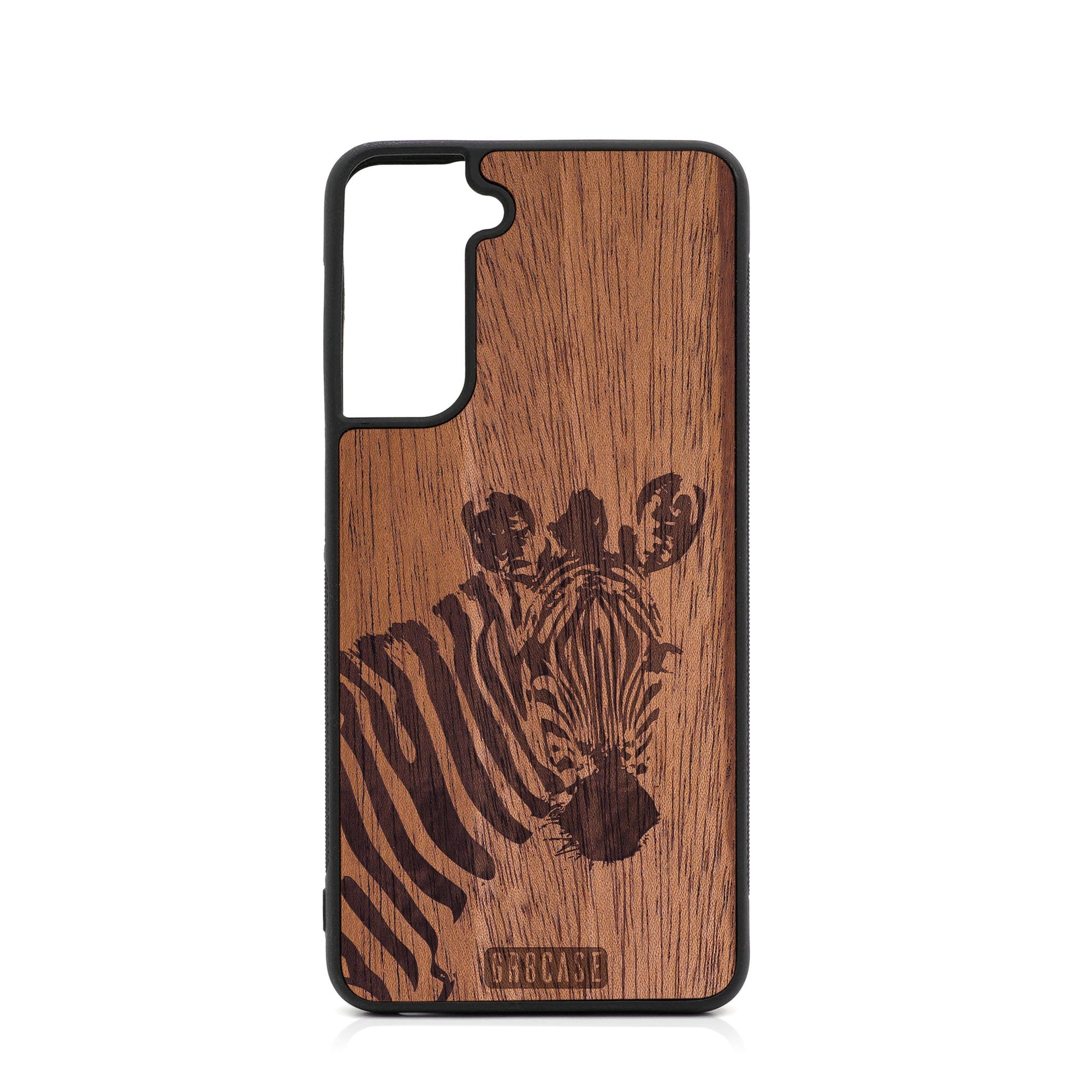 Lookout Zebra Design Wood Case For Samsung Galaxy S22 Plus