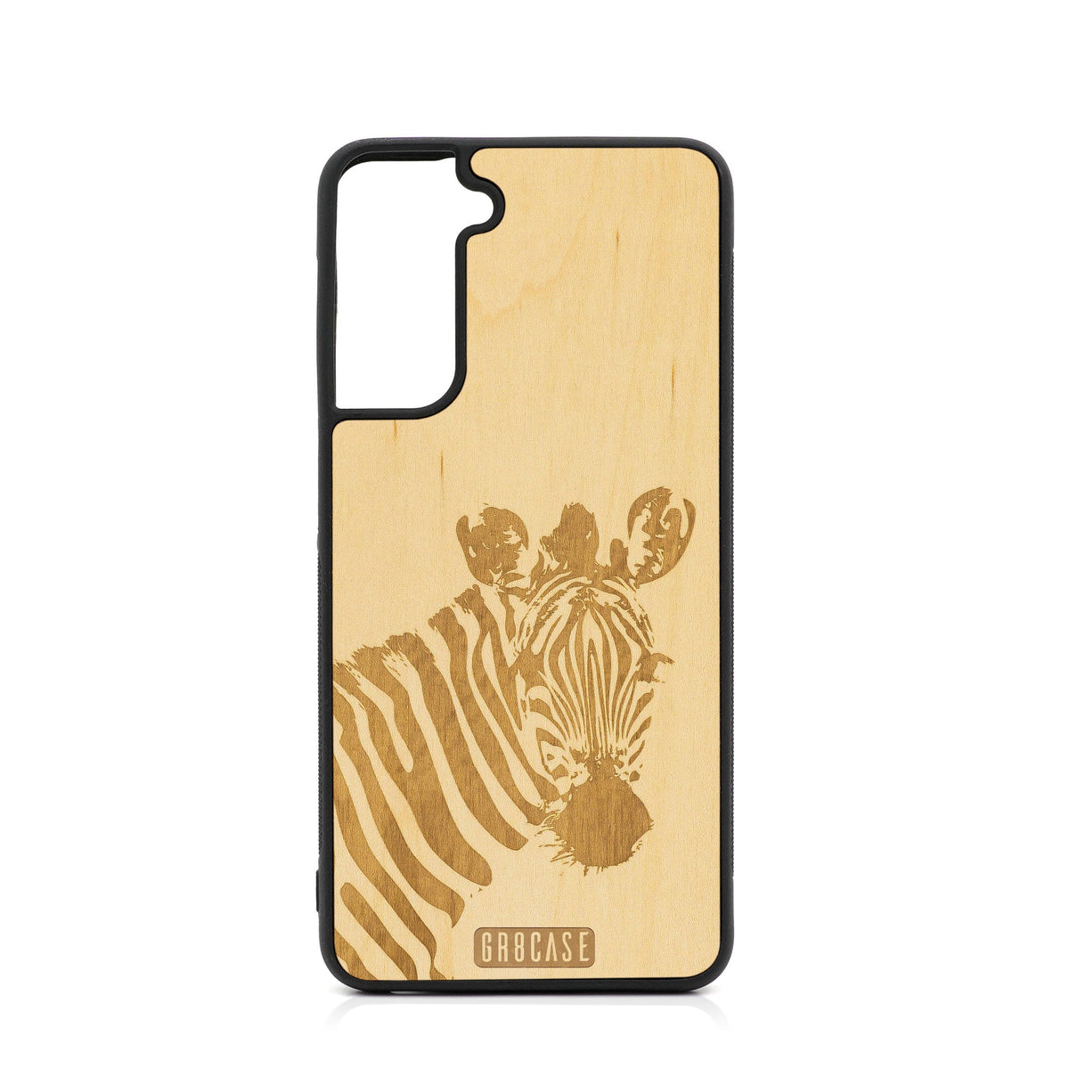 Lookout Zebra Design Wood Case For Samsung Galaxy S22