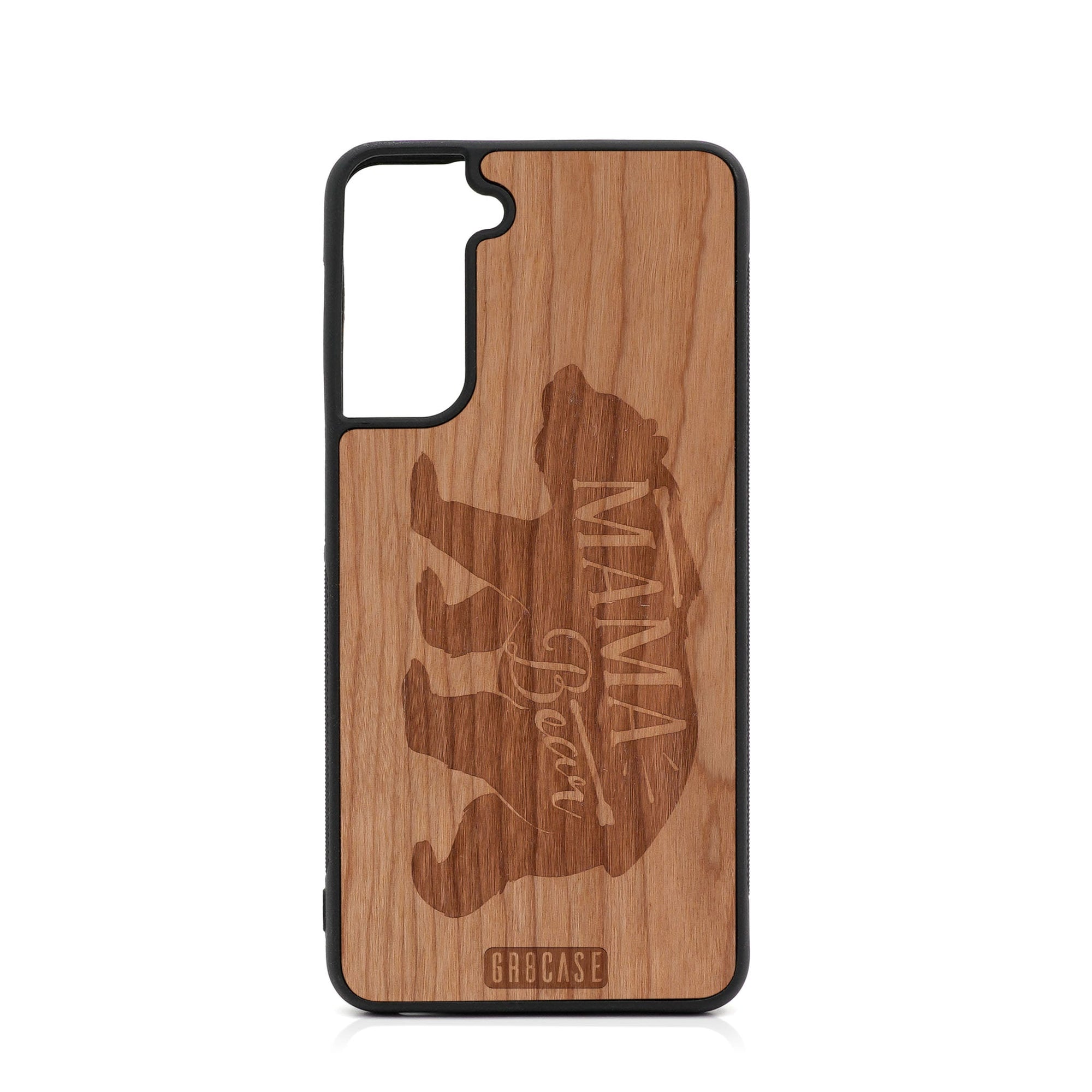 Mama Bear Design Wood Case For Samsung Galaxy S23 5G