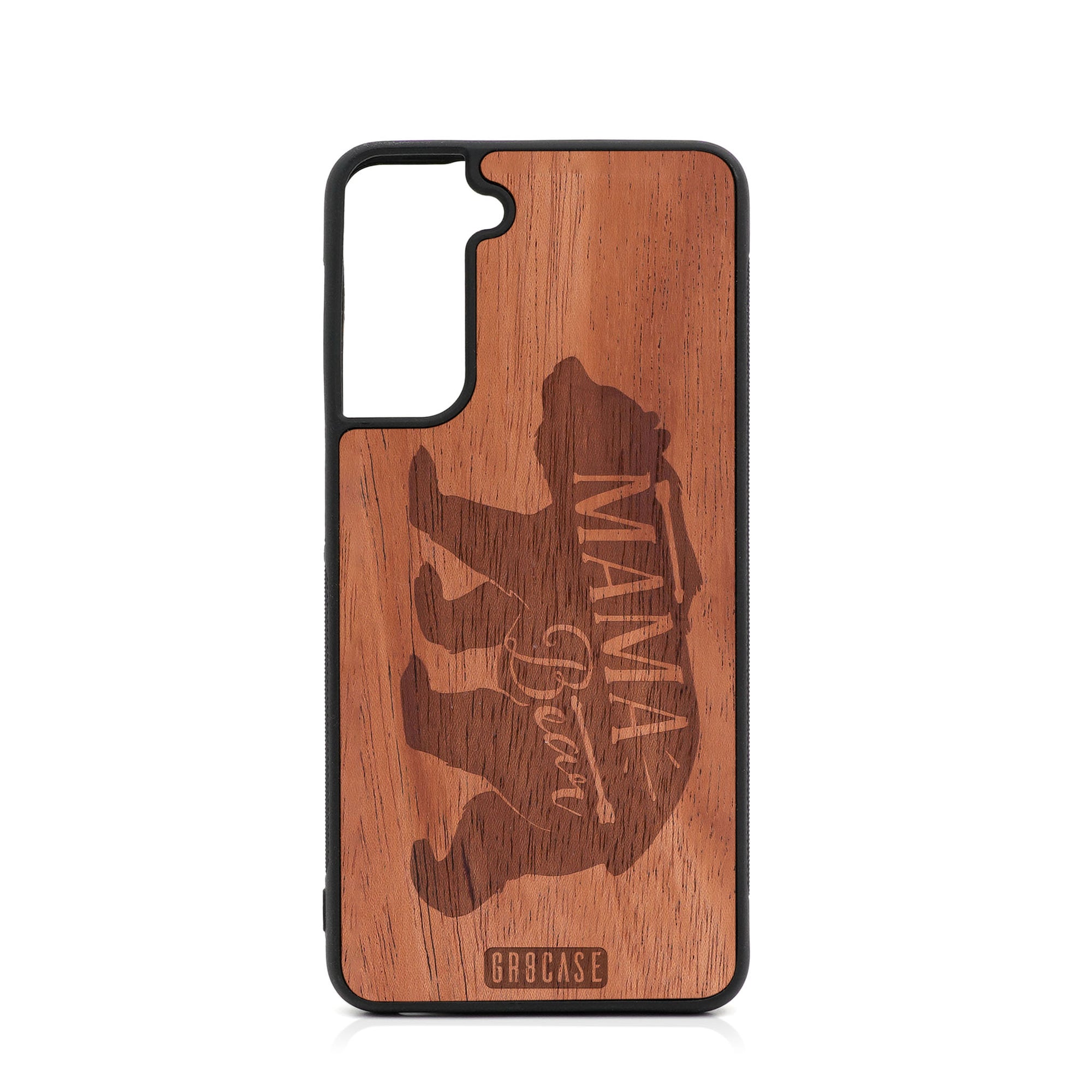 Mama Bear Design Wood Case For Samsung Galaxy S21 5G