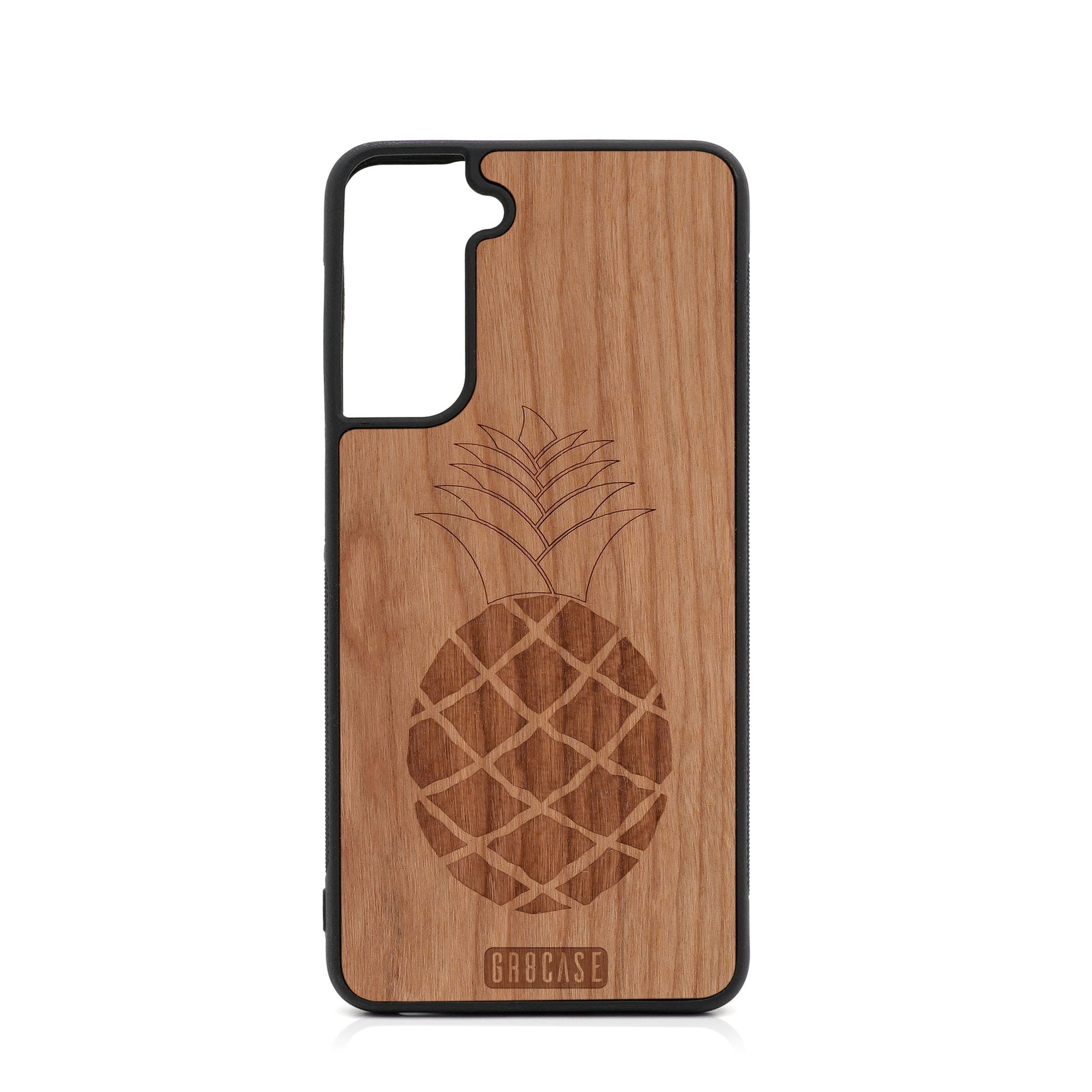 Pineapple Design Wood Case For Samsung Galaxy S24 Plus