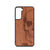 Half Skull Design Wood Case For Samsung Galaxy S24 Plus