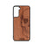 Half Skull Design Wood Case For Samsung Galaxy S22 Plus