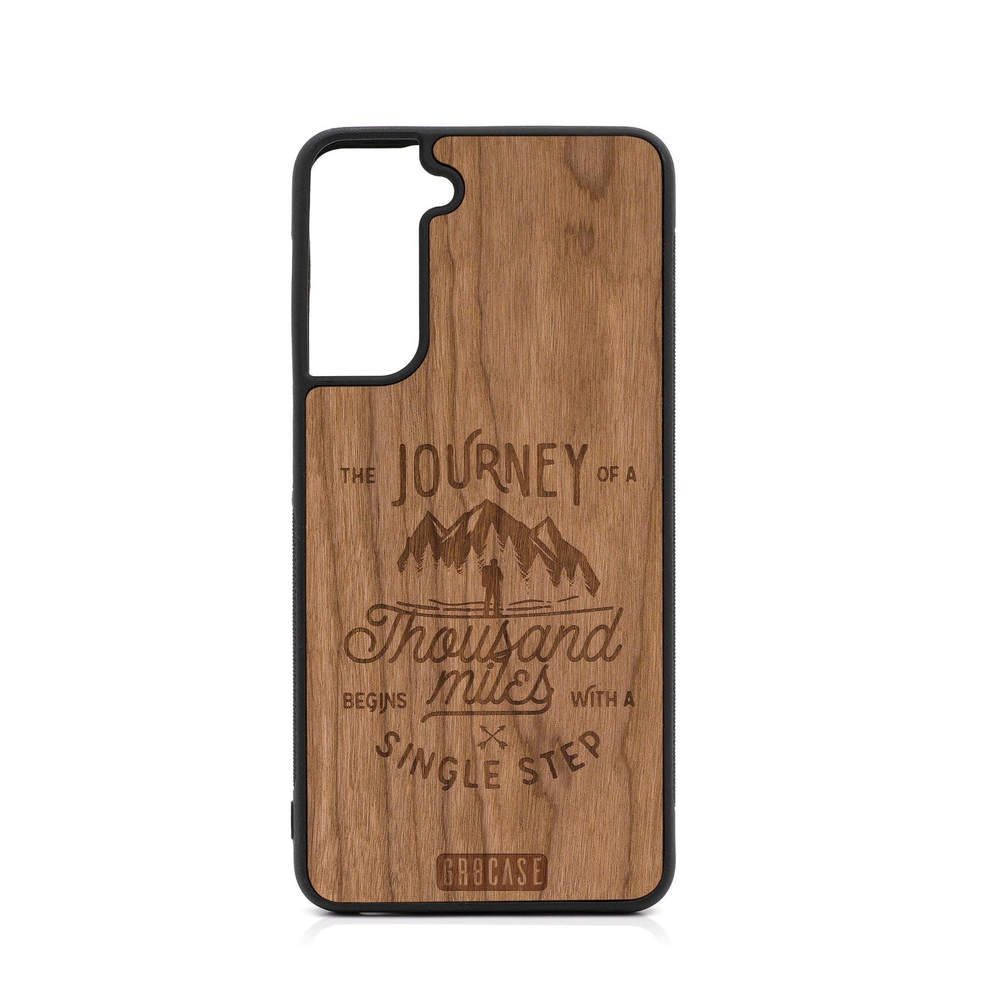 The Journey of A Thousand Miles Begins With A Single Step Design Wood Case For Samsung Galaxy S24 5G