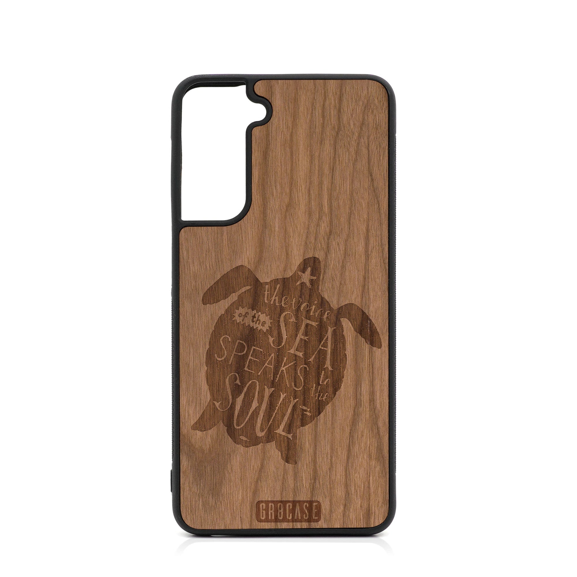 The Voice Of The Sea Speaks To The Soul (Turtle) Design Wood Case For Samsung Galaxy S23 5G