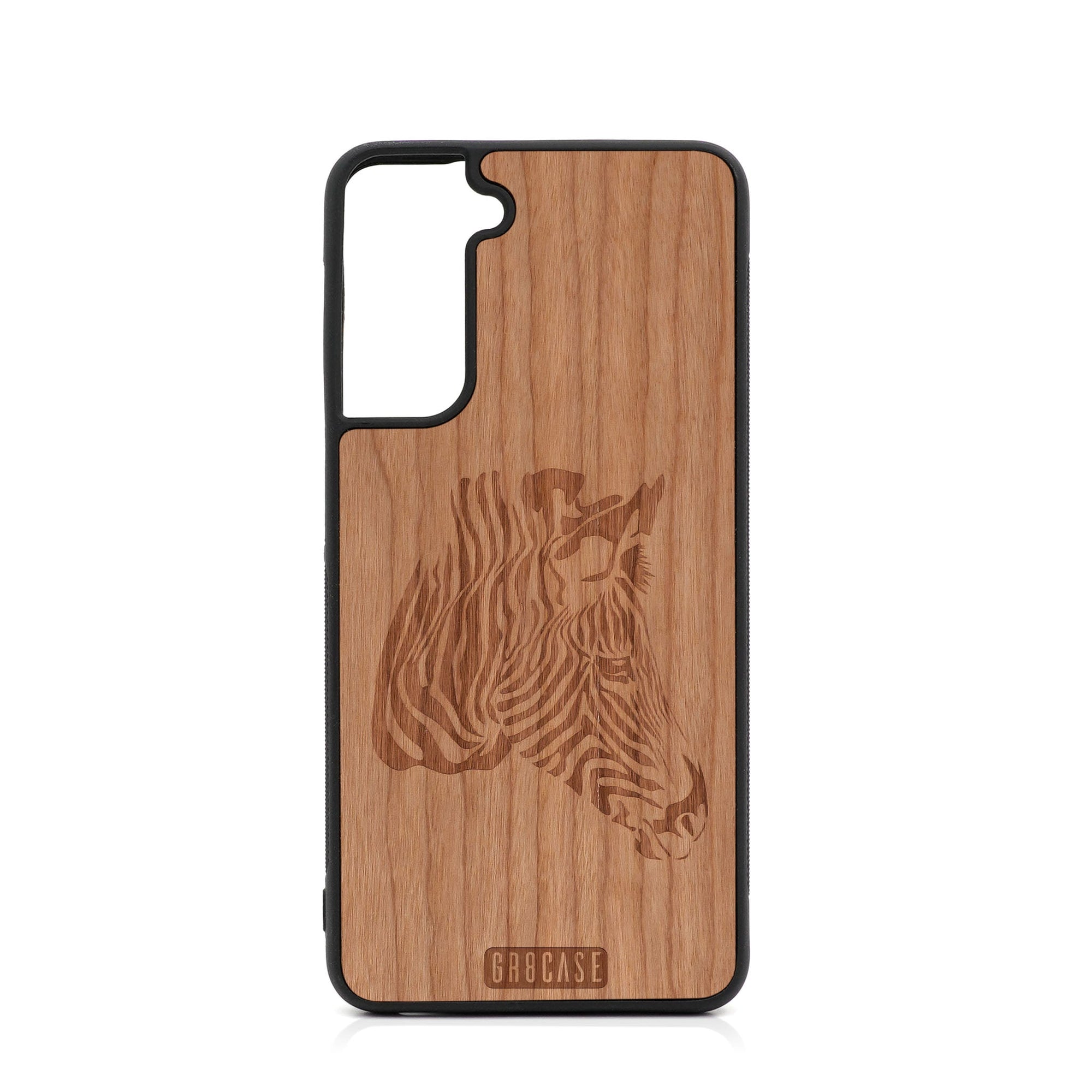 Zebra Design Wood Case For Samsung Galaxy S24 Plus