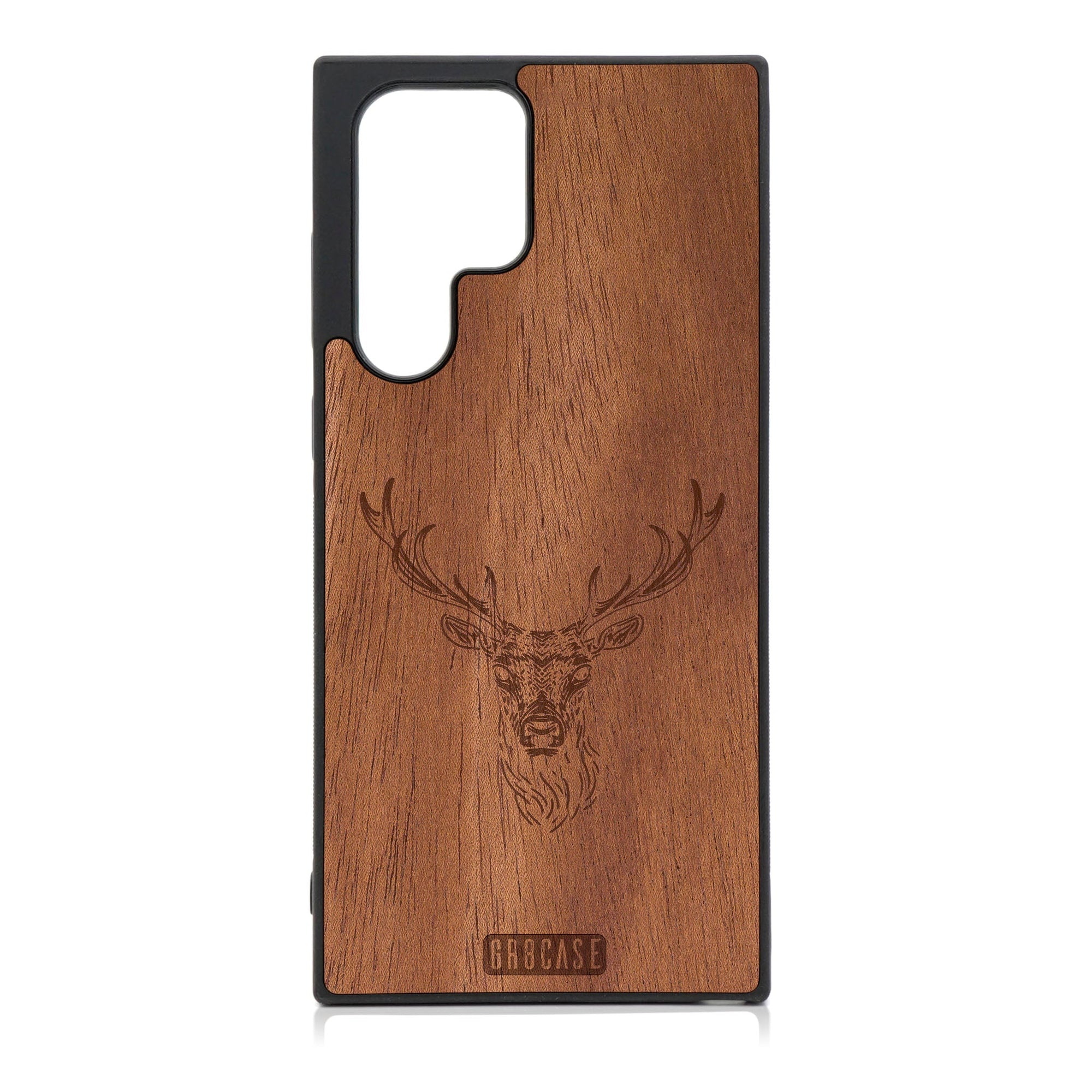 Buck Deer Design Wood Case For Galaxy S23 Ultra