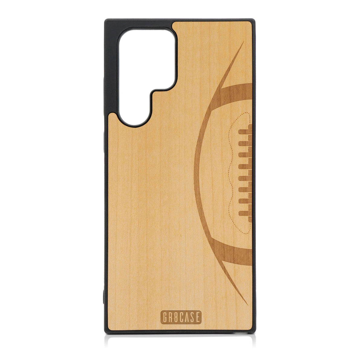 Football Design Wood Case For Galaxy S24 Ultra