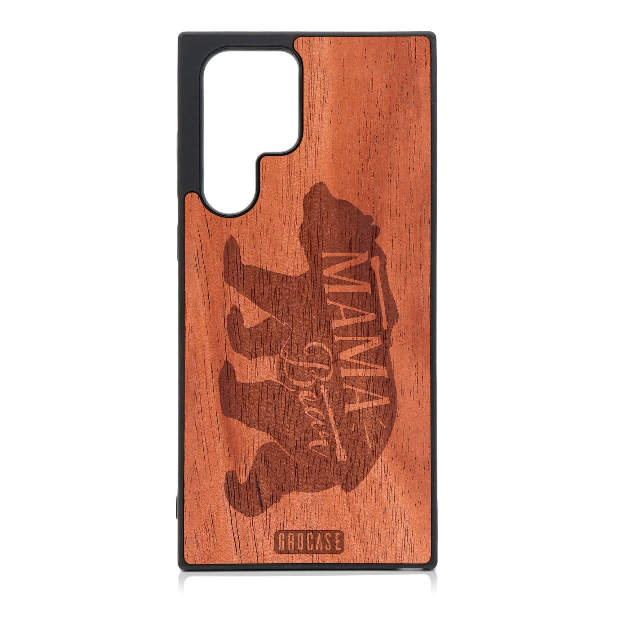 Mama Bear Design Wood Case For Galaxy S24 Ultra