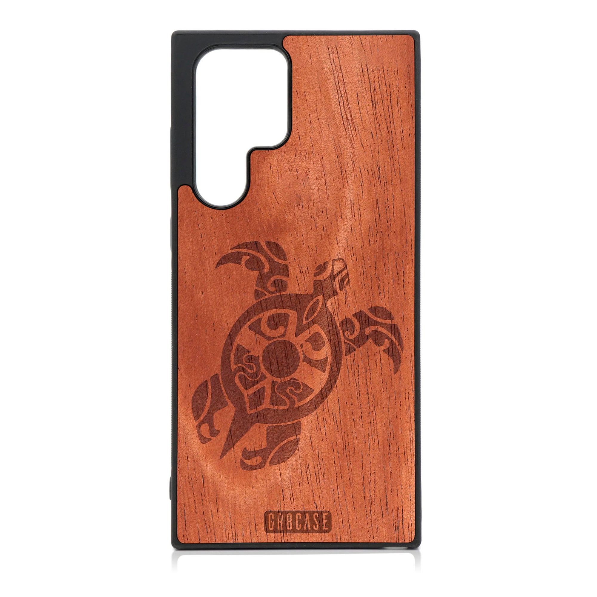 Turtle Design Wood Case For Galaxy S22 Ultra