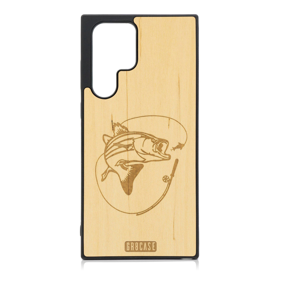 Hooked for Life Fishing Design – GR8CASE Wood Phone Case