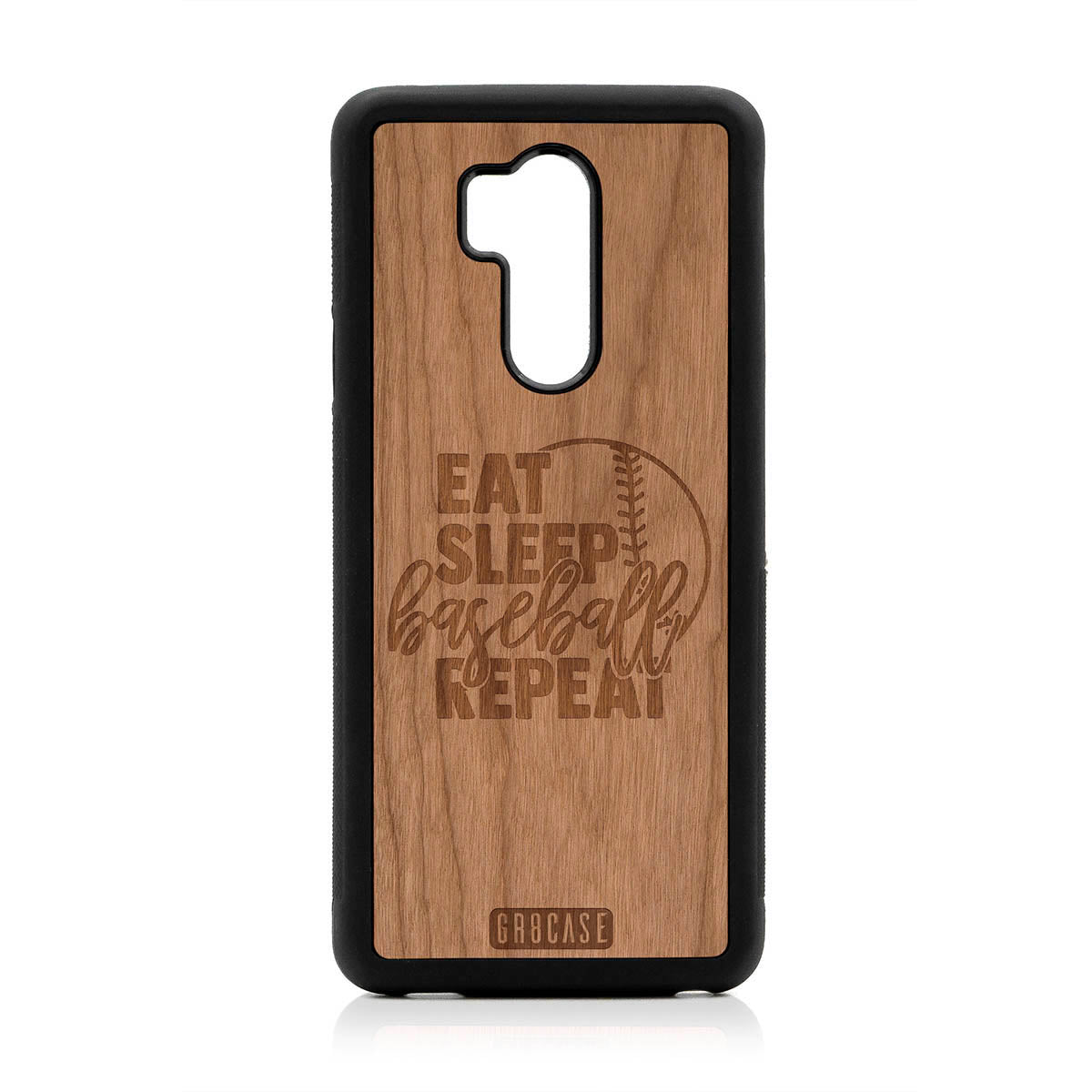 Eat Sleep Baseball Repeat Design Wood Case For LG G7 ThinQ