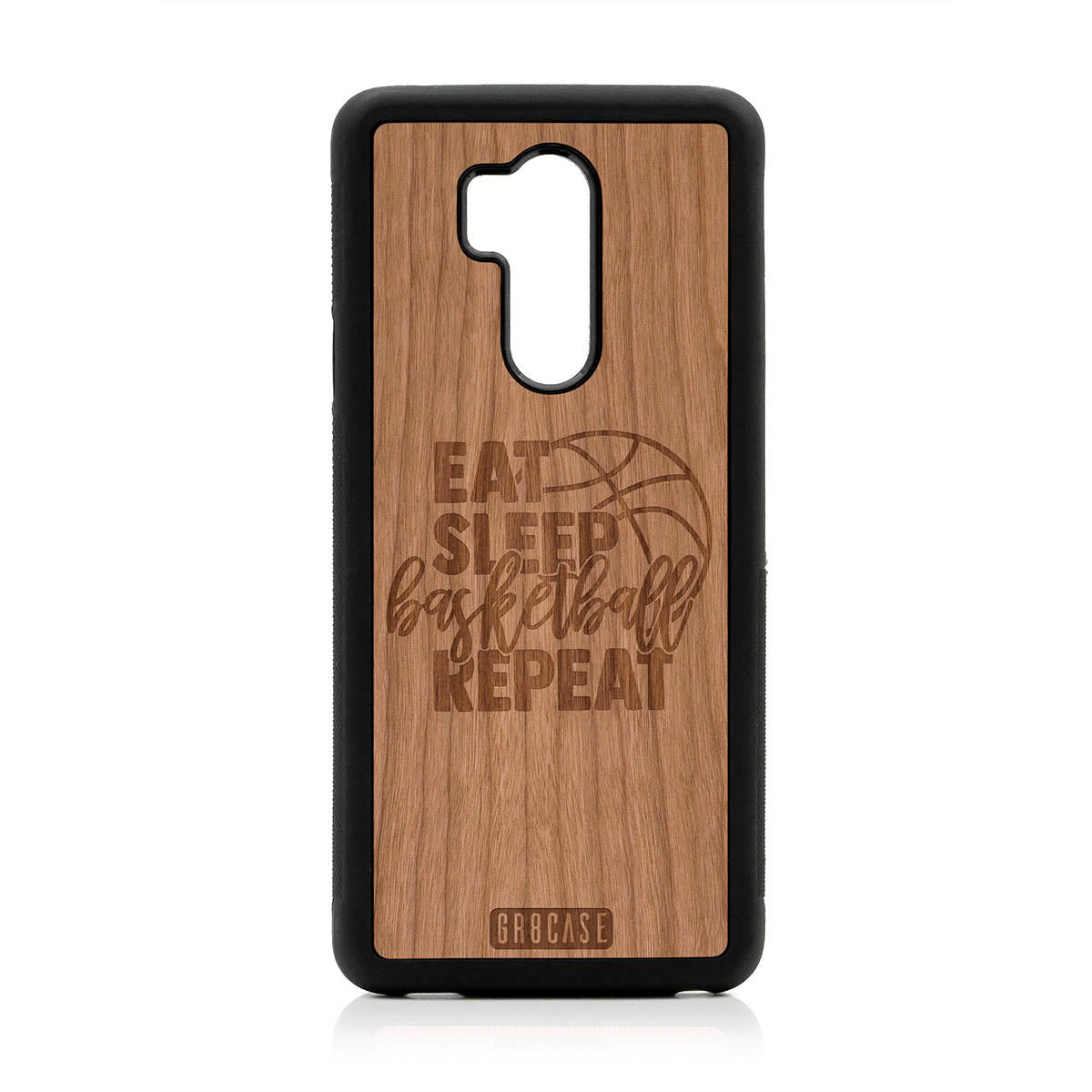 Eat Sleep Basketball Repeat Design Wood Case For LG G7 ThinQ