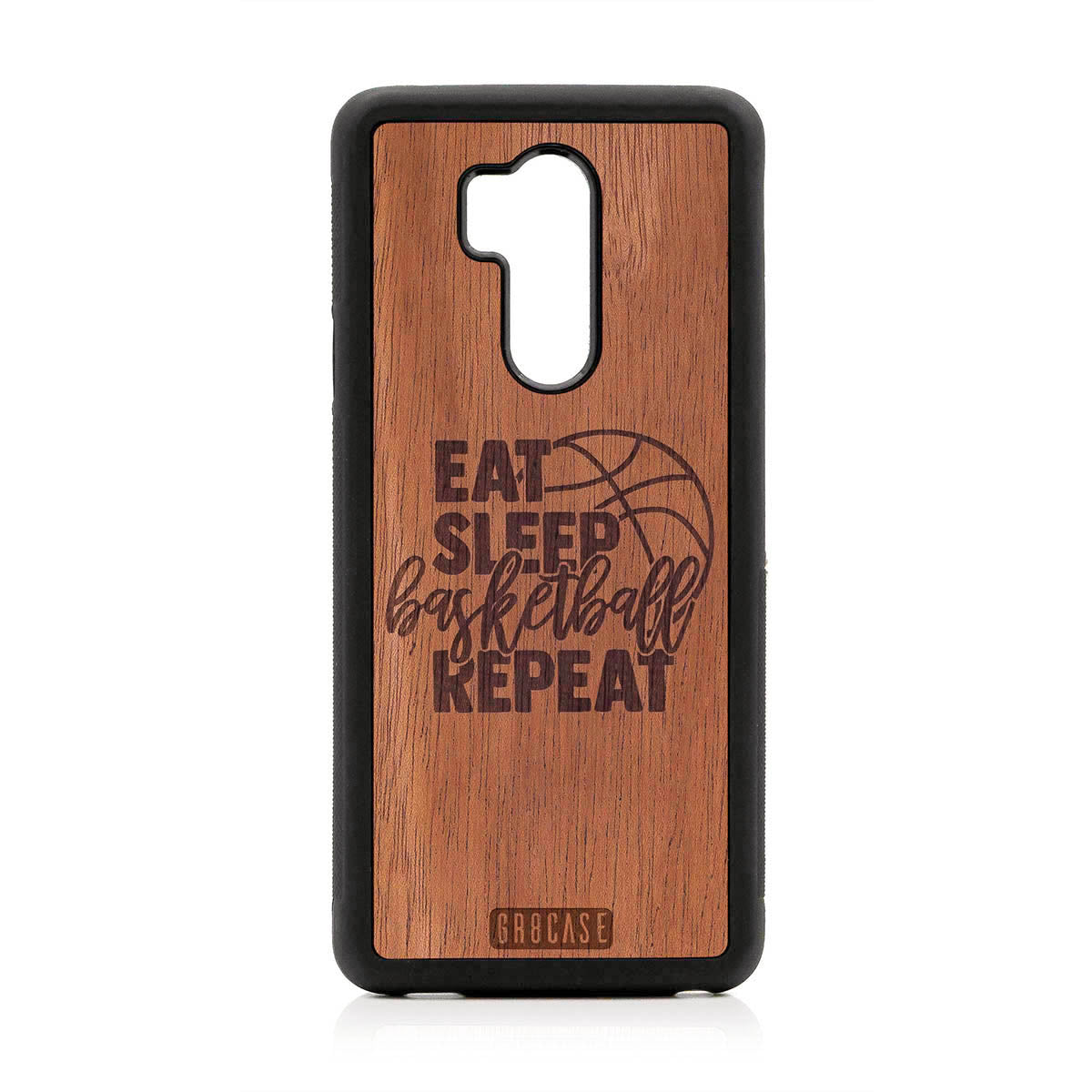 Eat Sleep Basketball Repeat Design Wood Case For LG G7 ThinQ