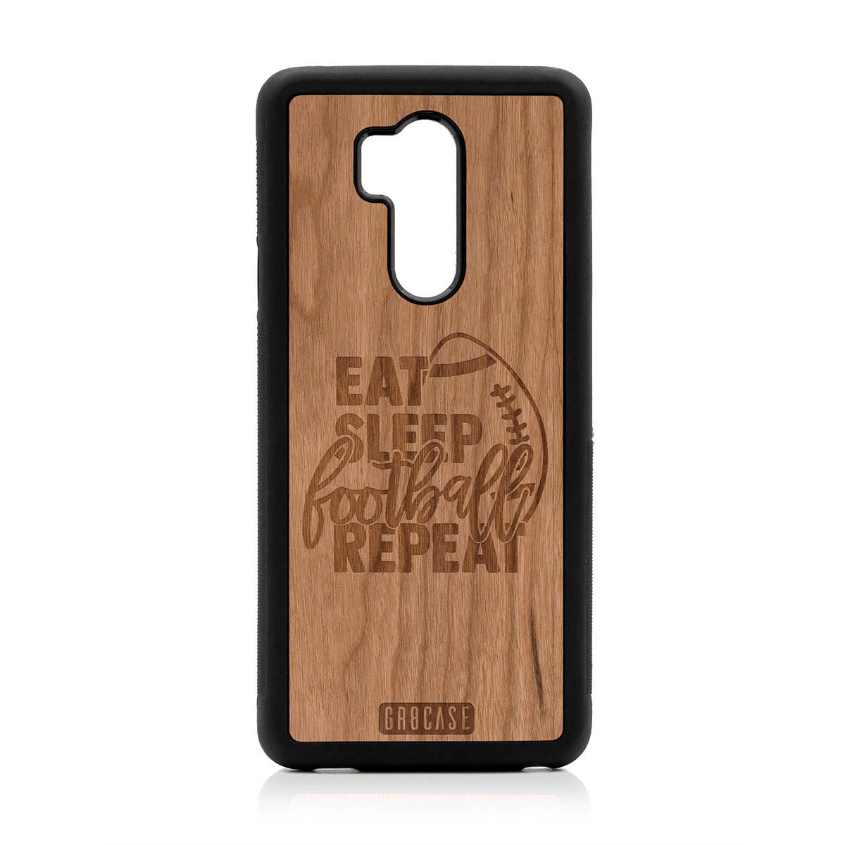 Eat Sleep Football Repeat Design Wood Case For LG G7 ThinQ
