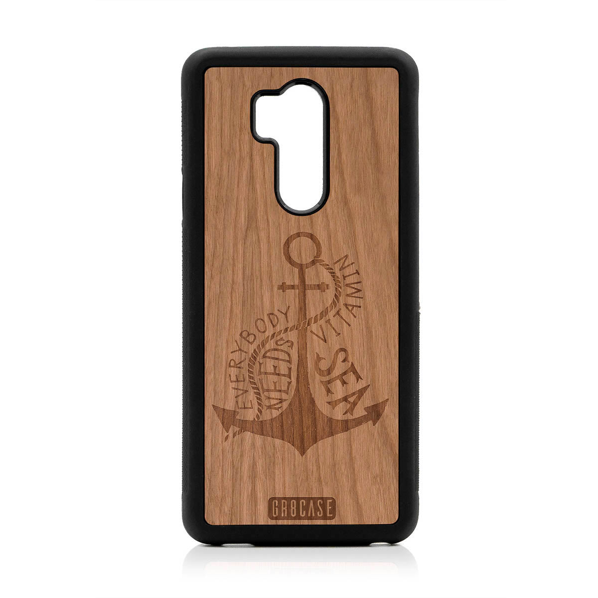 Everybody Needs Vitamin Sea (Anchor) Design Wood Case For LG G7 ThinQ by GR8CASE