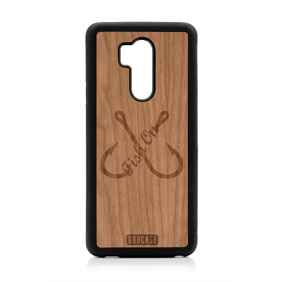 Fish On (Fish Hooks) Design Wood Case For LG G7 ThinQ by GR8CASE