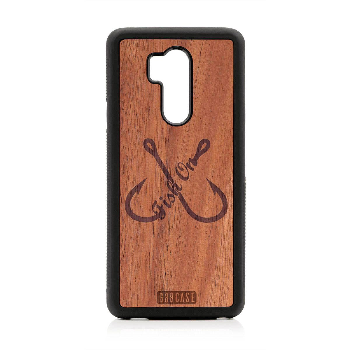 Fish On (Fish Hooks) Design Wood Case For LG G7 ThinQ by GR8CASE