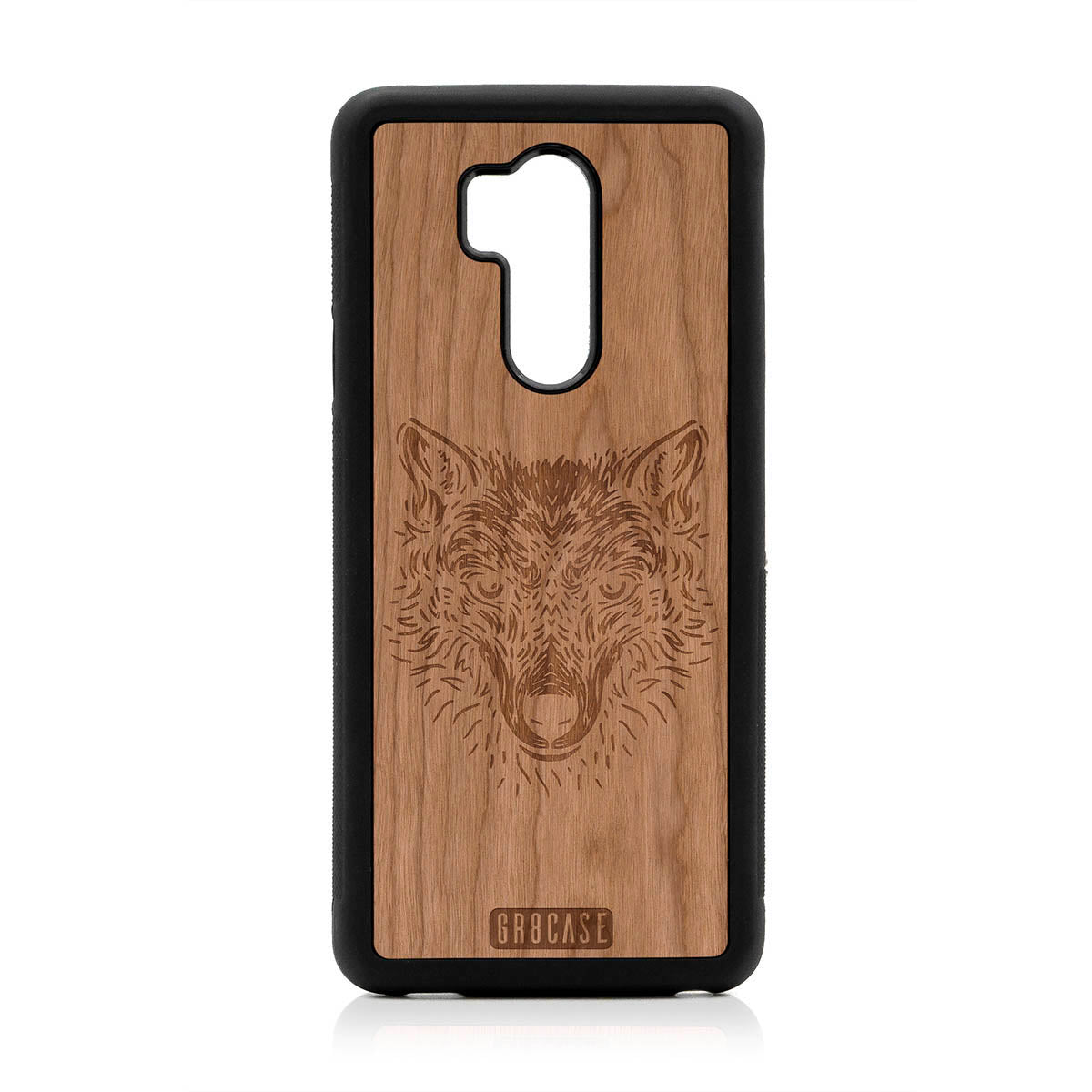 Furry Wolf Design Wood Case For LG G7 ThinQ